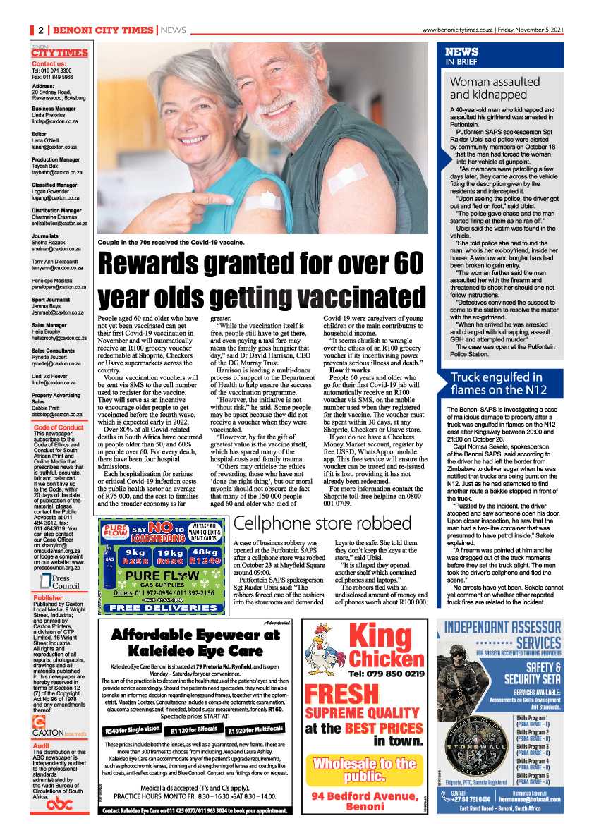 Benoni City Times 05 November 2021 page 2