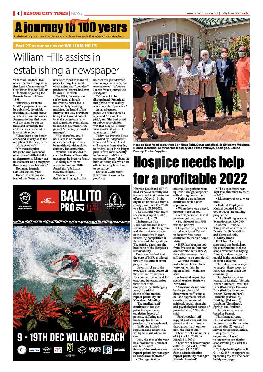 Benoni City Times 05 November 2021 page 4