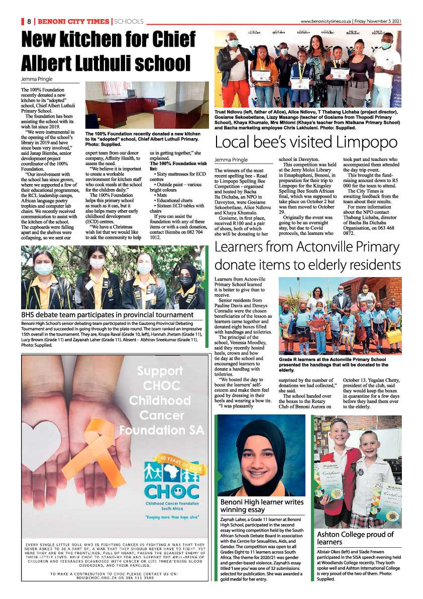 Benoni City Times 05 November 2021 page 8