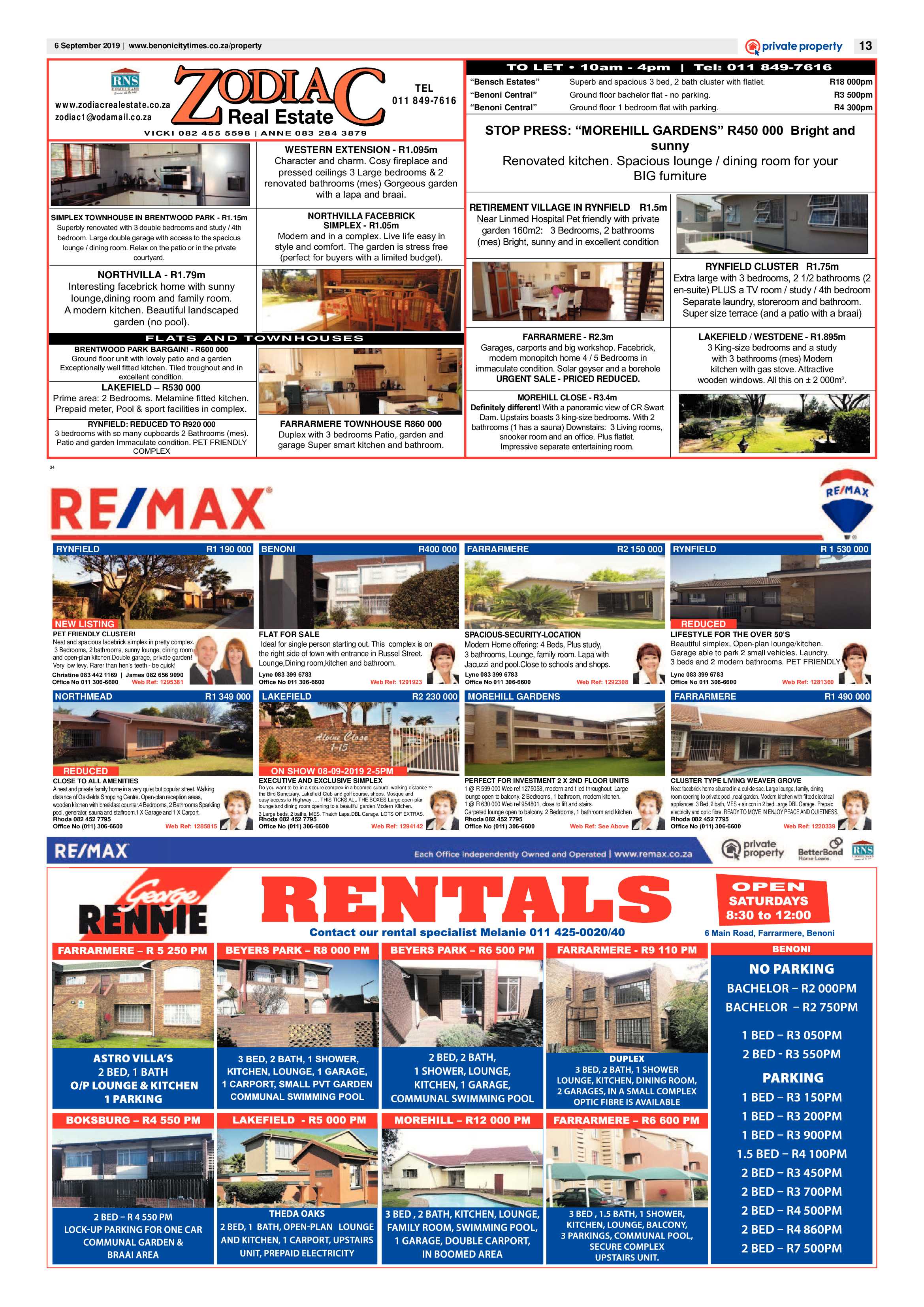 Benoni City Times 05 September 2019 page 13