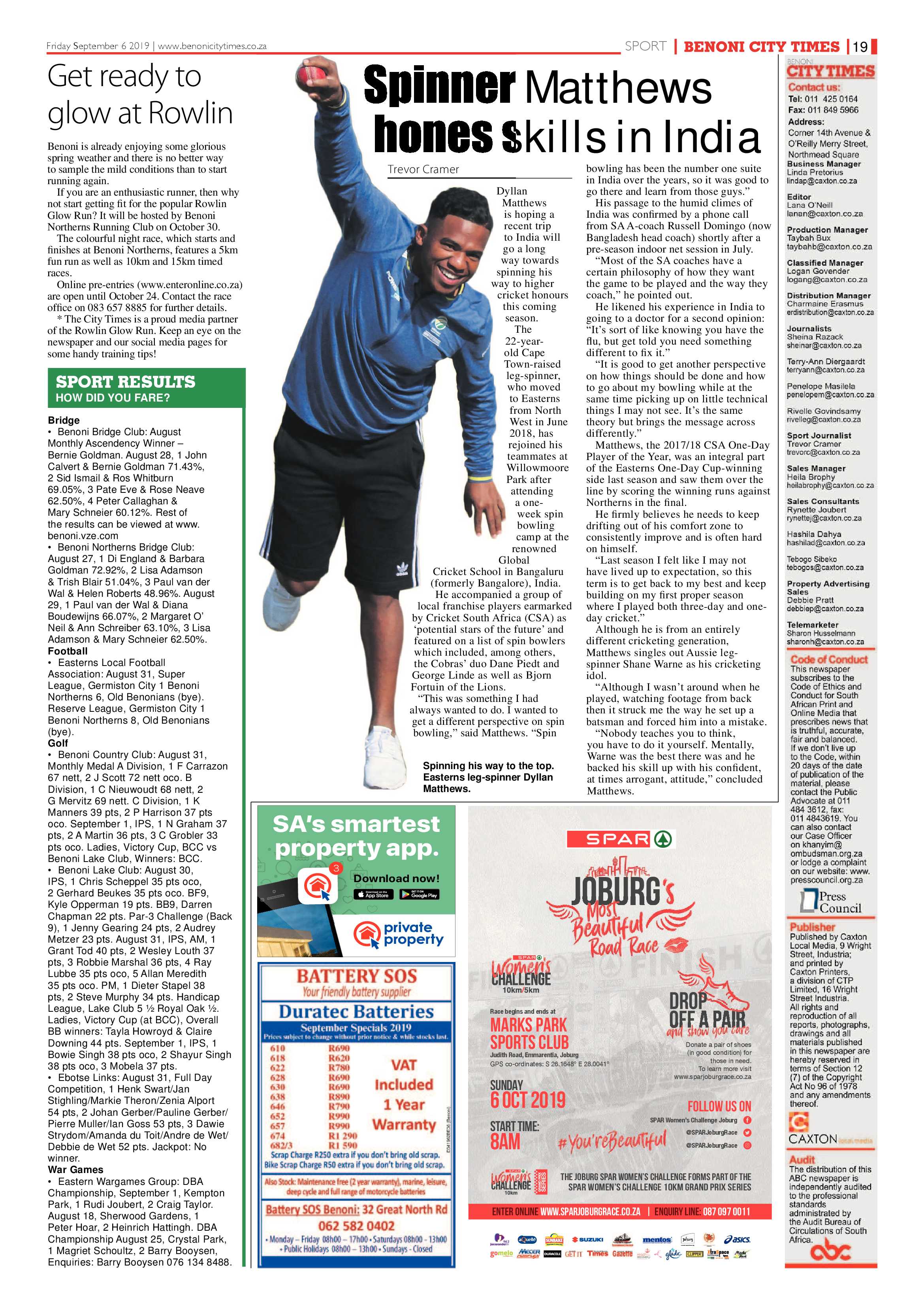Benoni City Times 05 September 2019 page 19