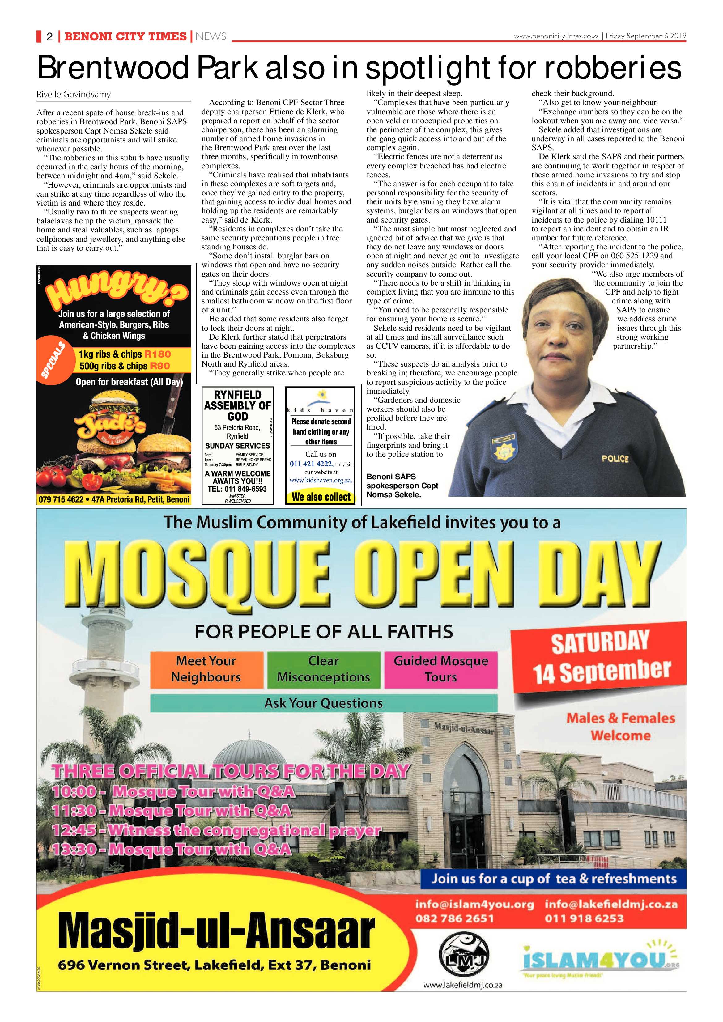 Benoni City Times 05 September 2019 page 2