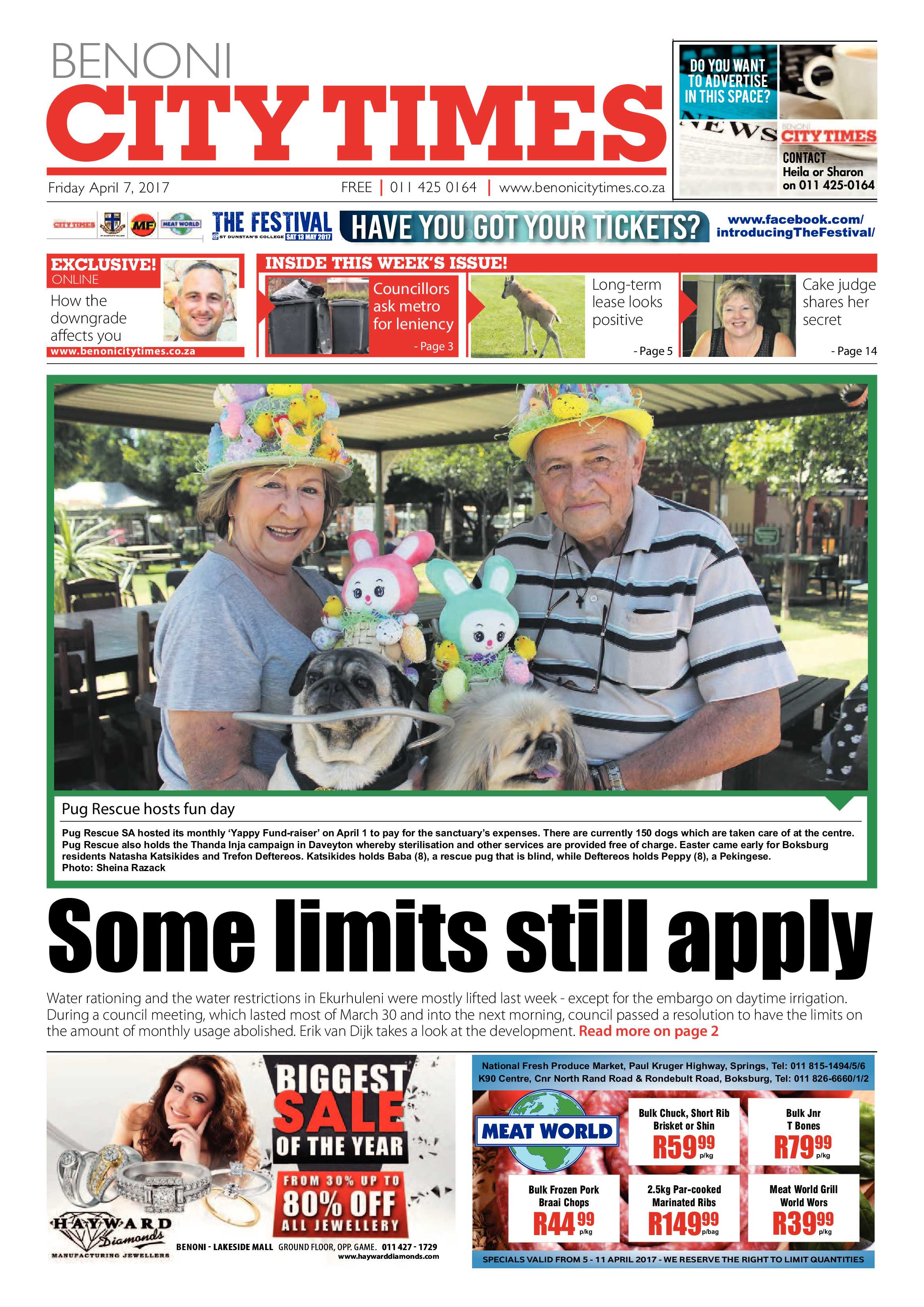 Benoni City Times 06 April 2017 page 1