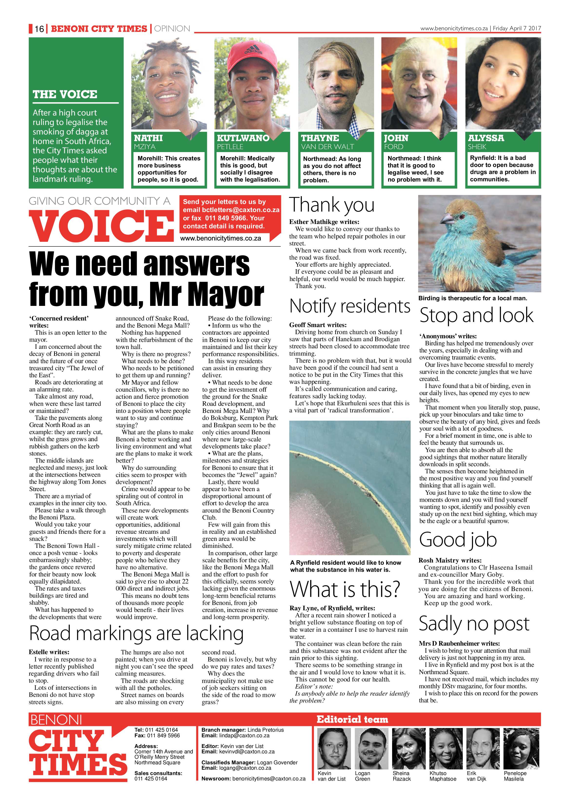 Benoni City Times 06 April 2017 page 16