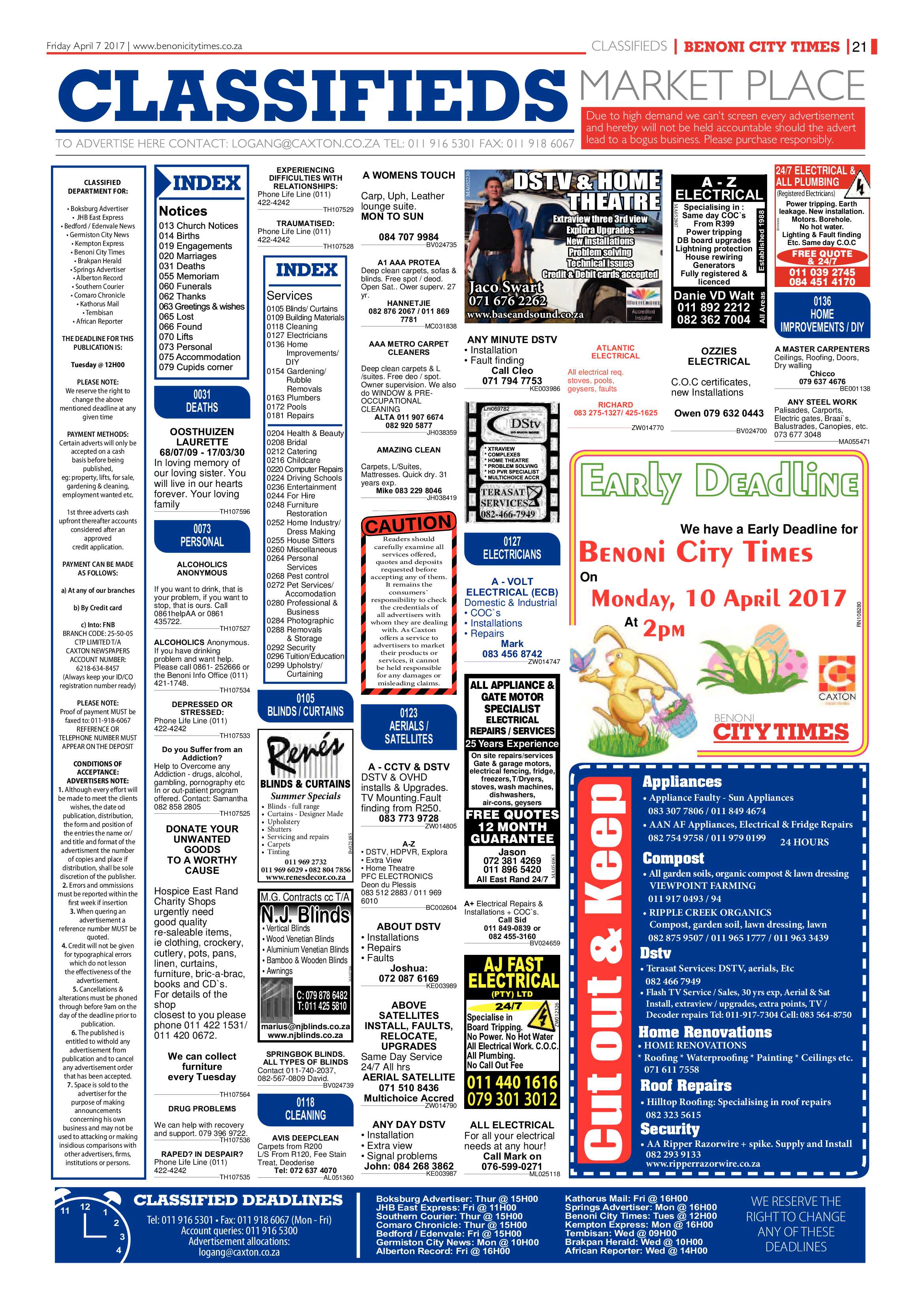 Benoni City Times 06 April 2017 page 21