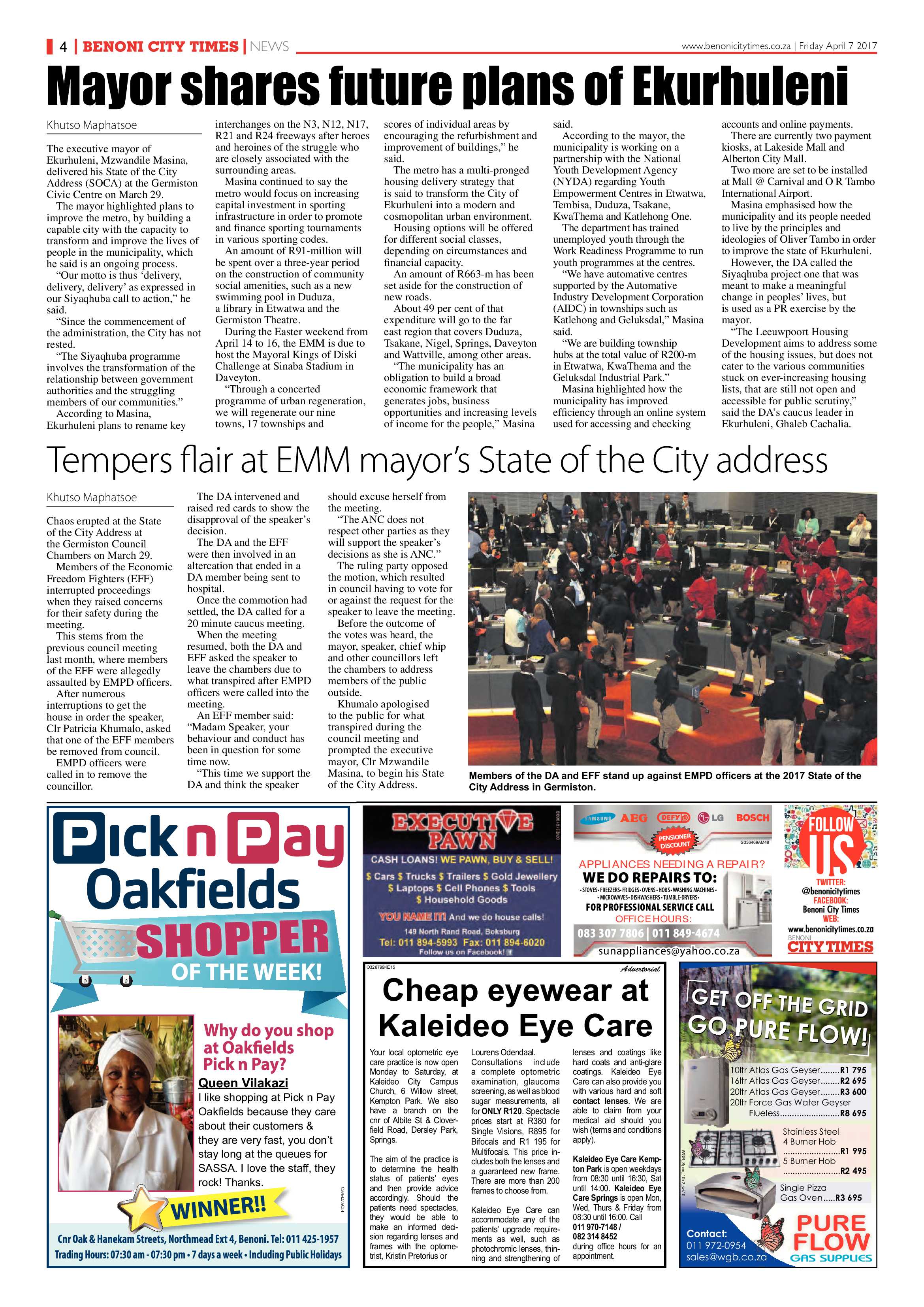 Benoni City Times 06 April 2017 page 4