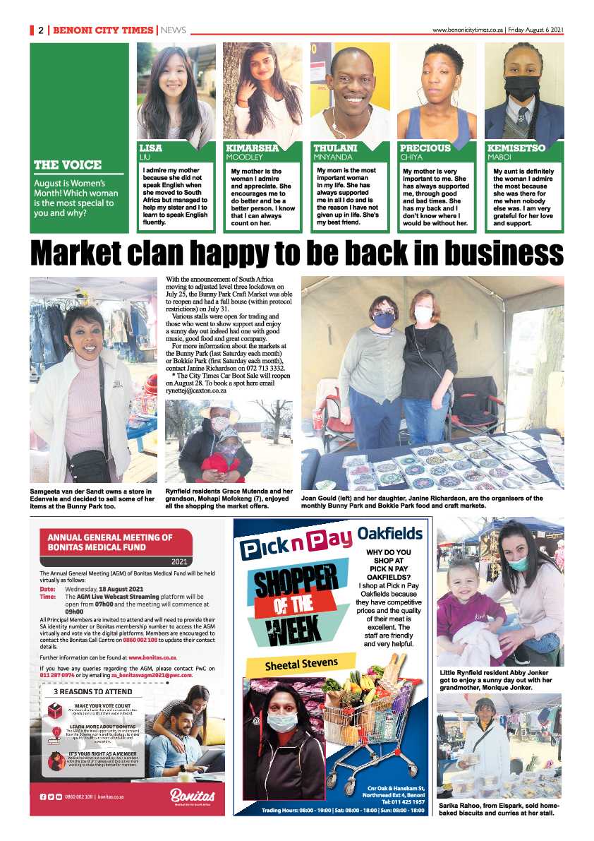 Benoni City Times 06 August 2021 page 2