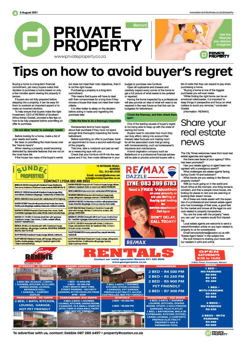 Benoni City Times 06 August 2021 page 8
