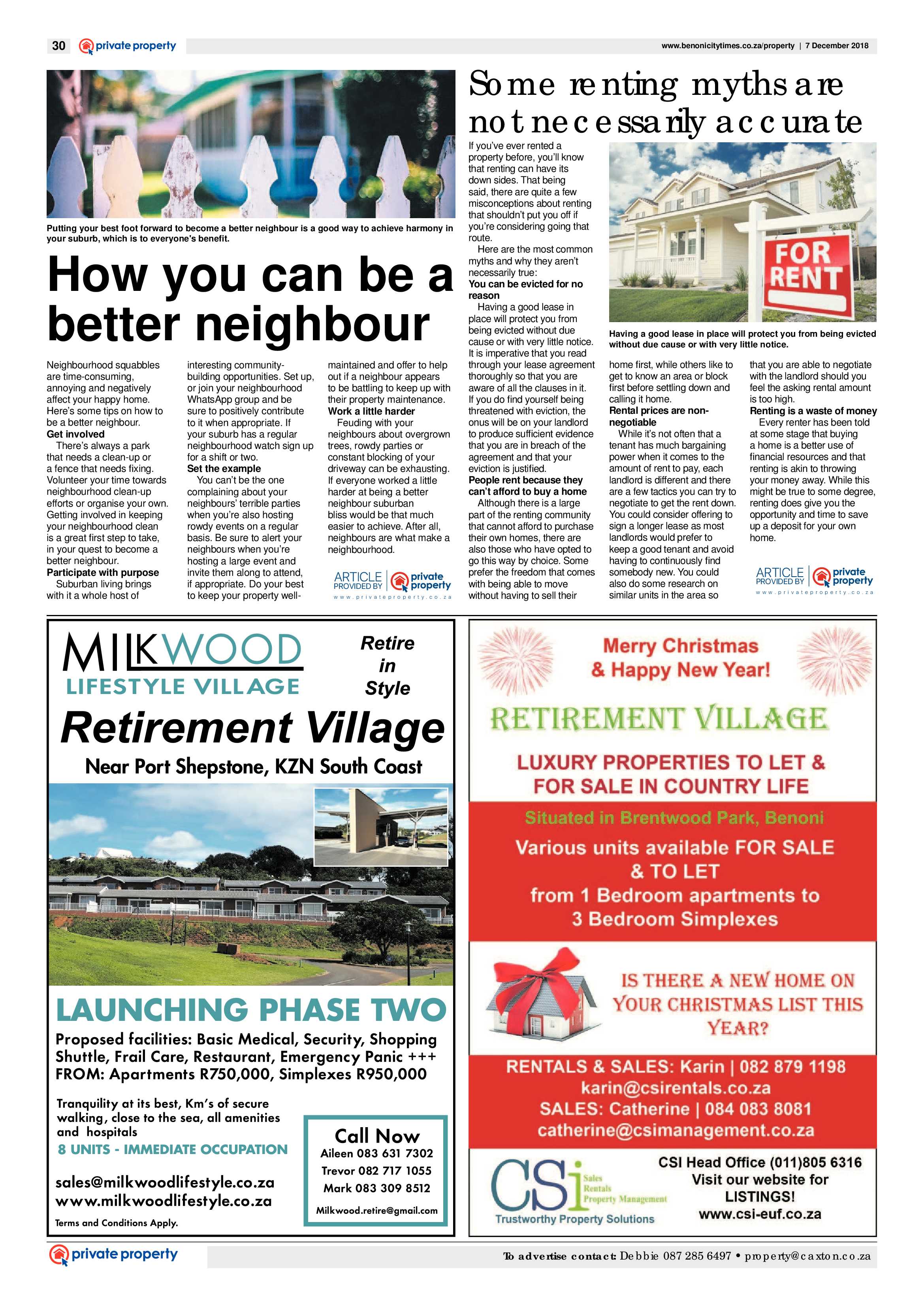 Benoni City Times 06 December 2018 page 30