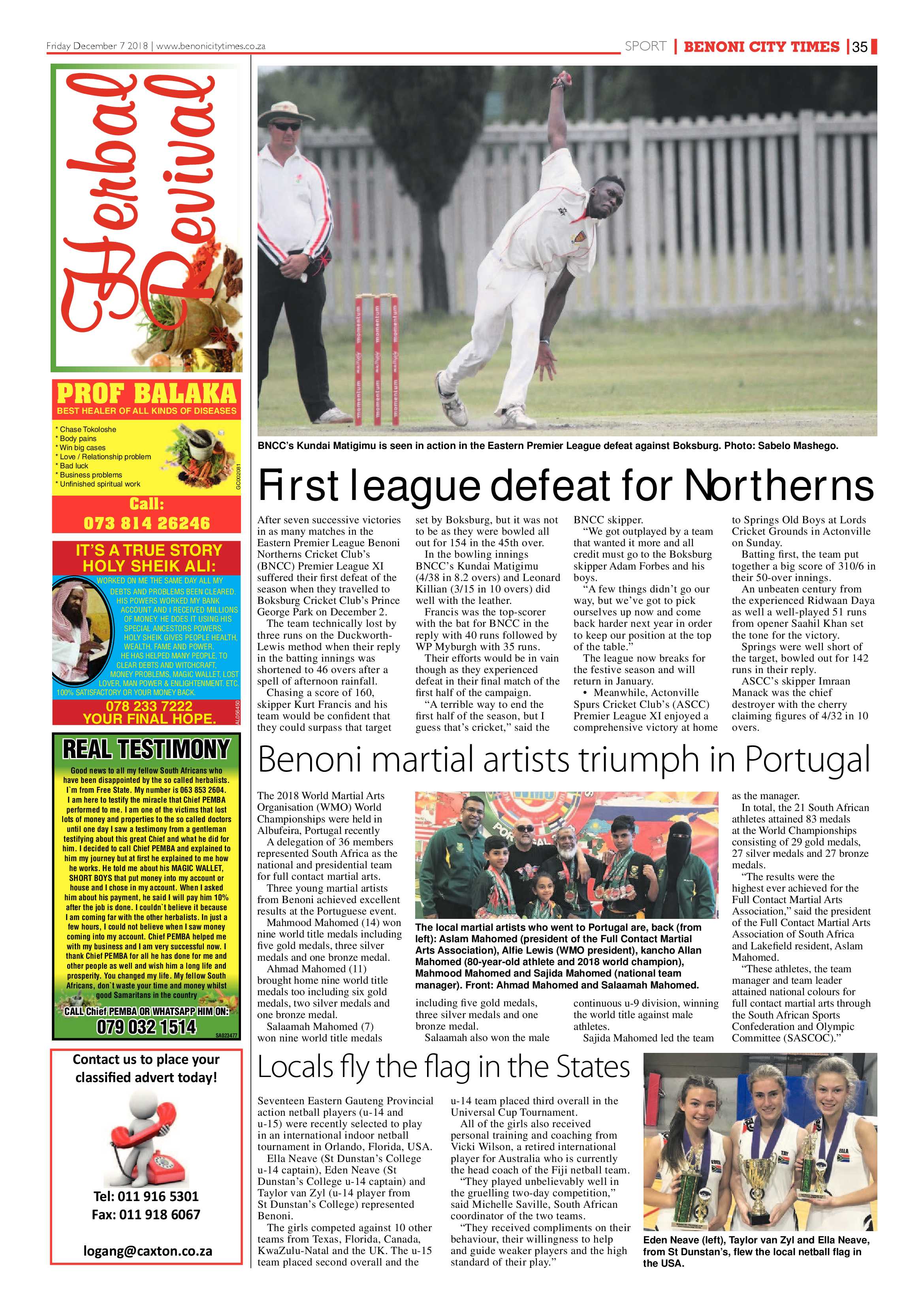 Benoni City Times 06 December 2018 page 35