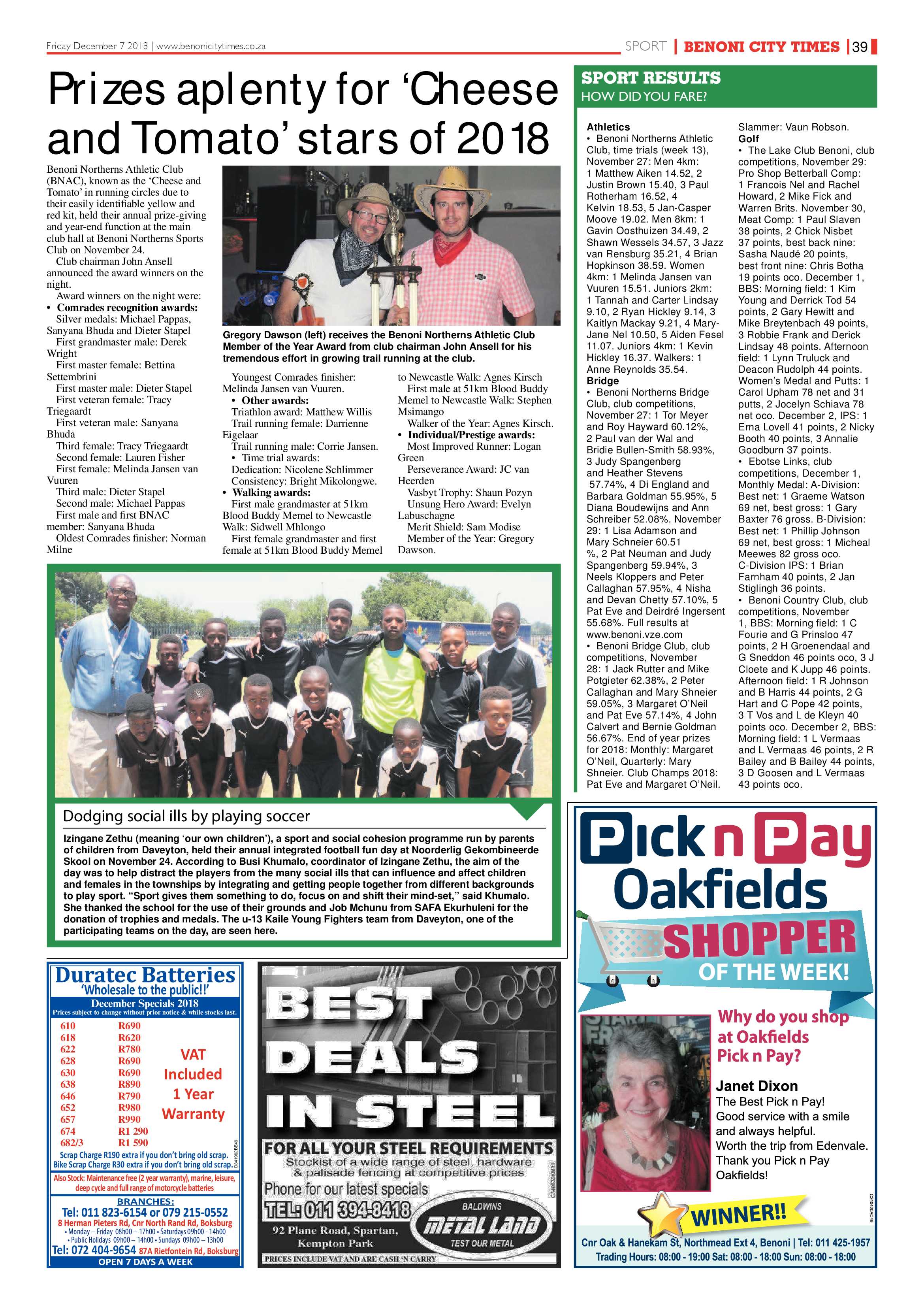 Benoni City Times 06 December 2018 page 39