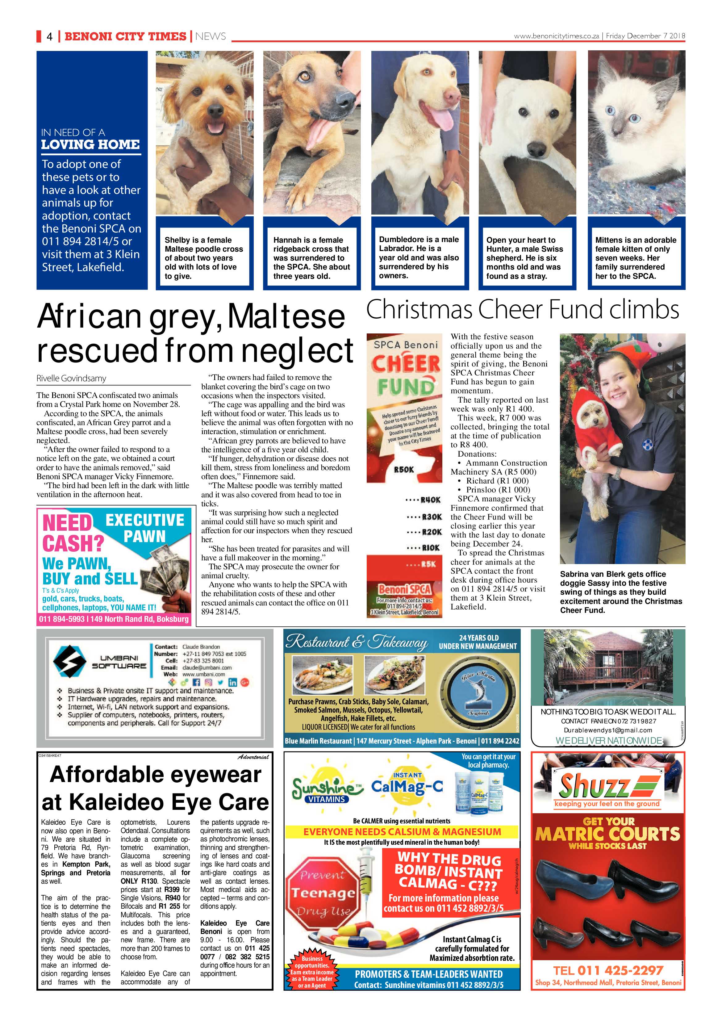 Benoni City Times 06 December 2018 page 4