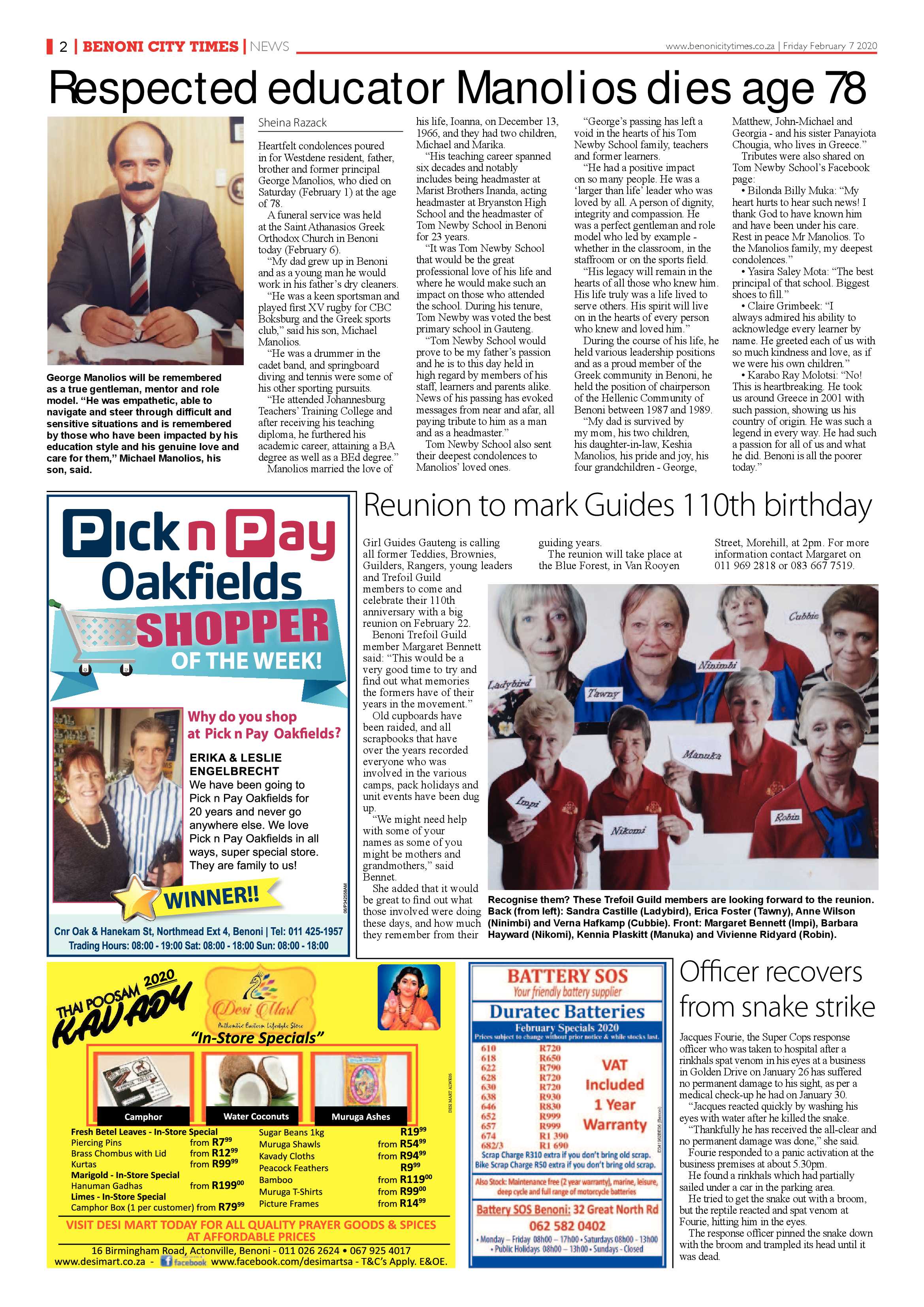Benoni City Times 06 February 2020 page 2