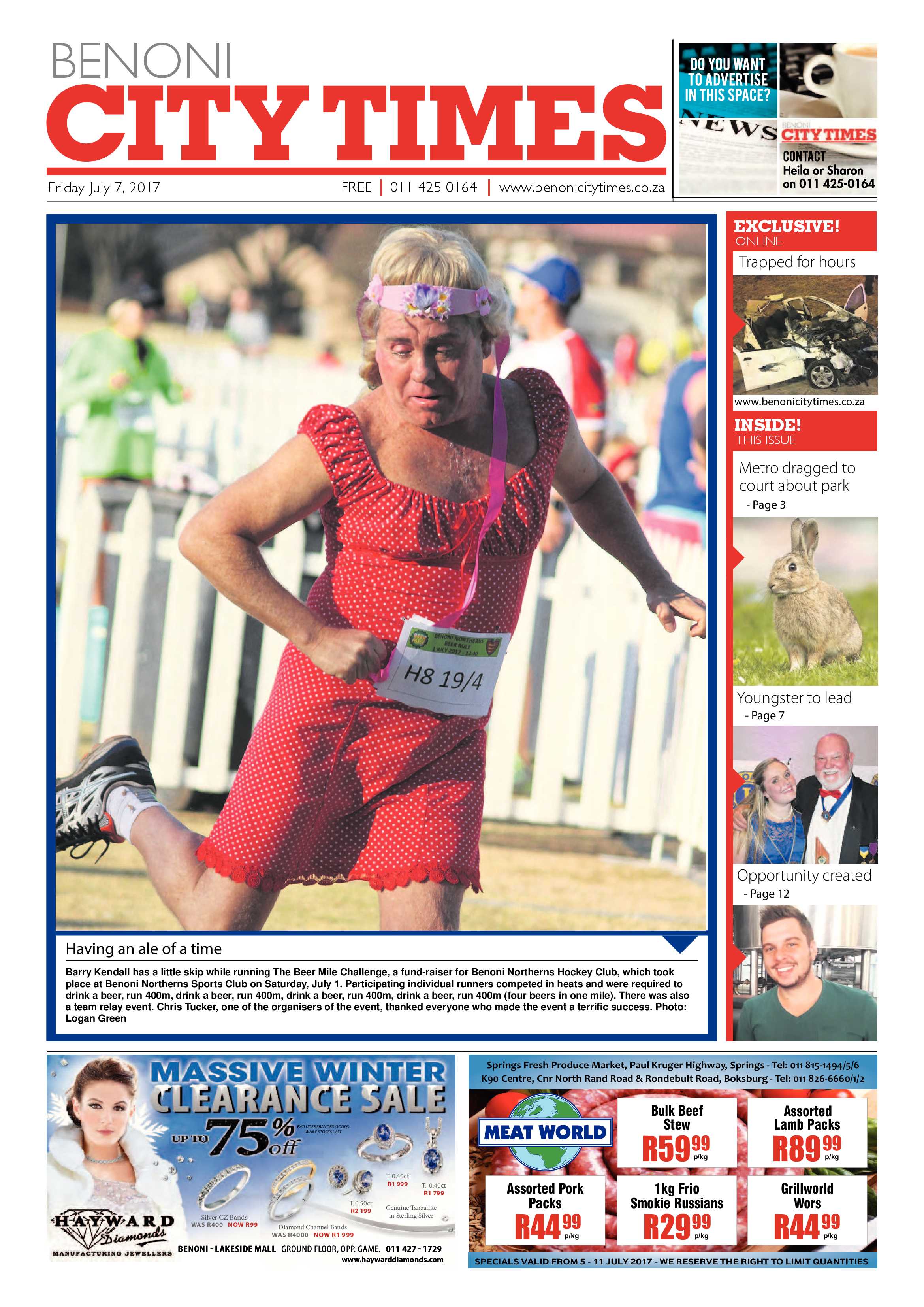 Benoni City Times 06 July 2017 page 1