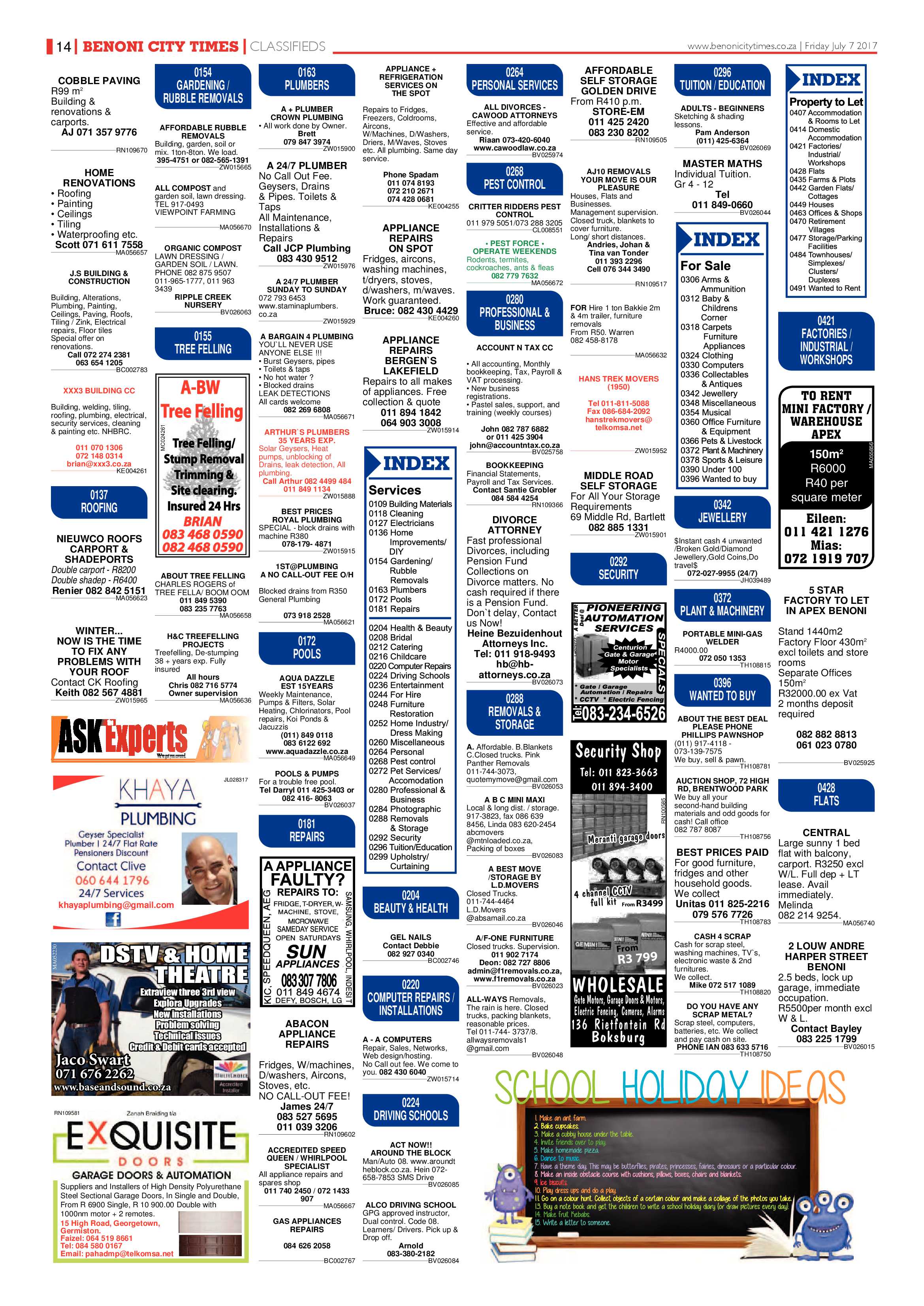 Benoni City Times 06 July 2017 page 14