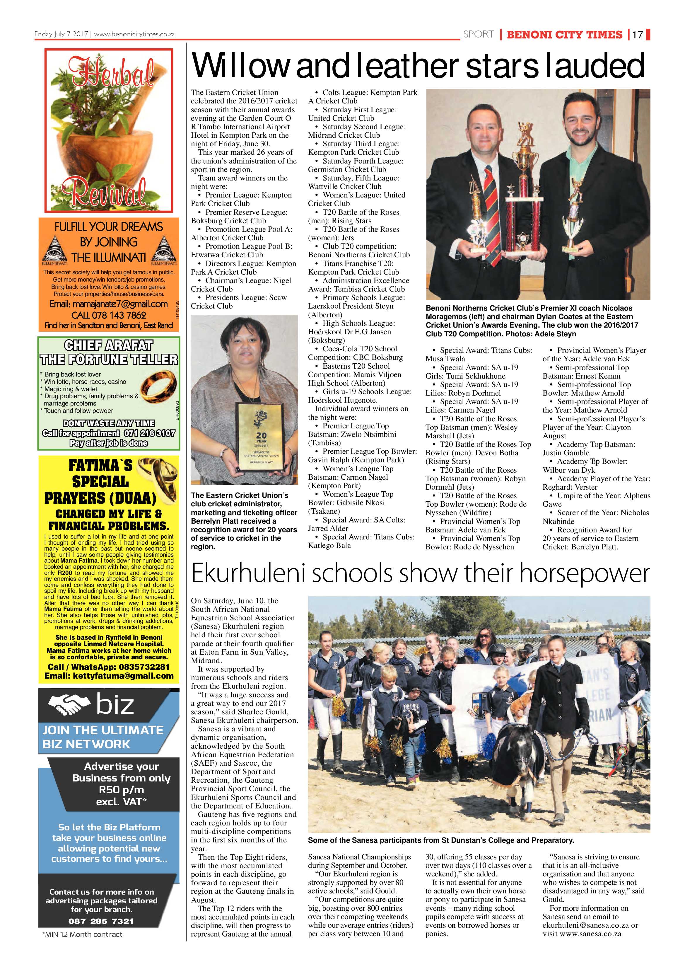 Benoni City Times 06 July 2017 page 17