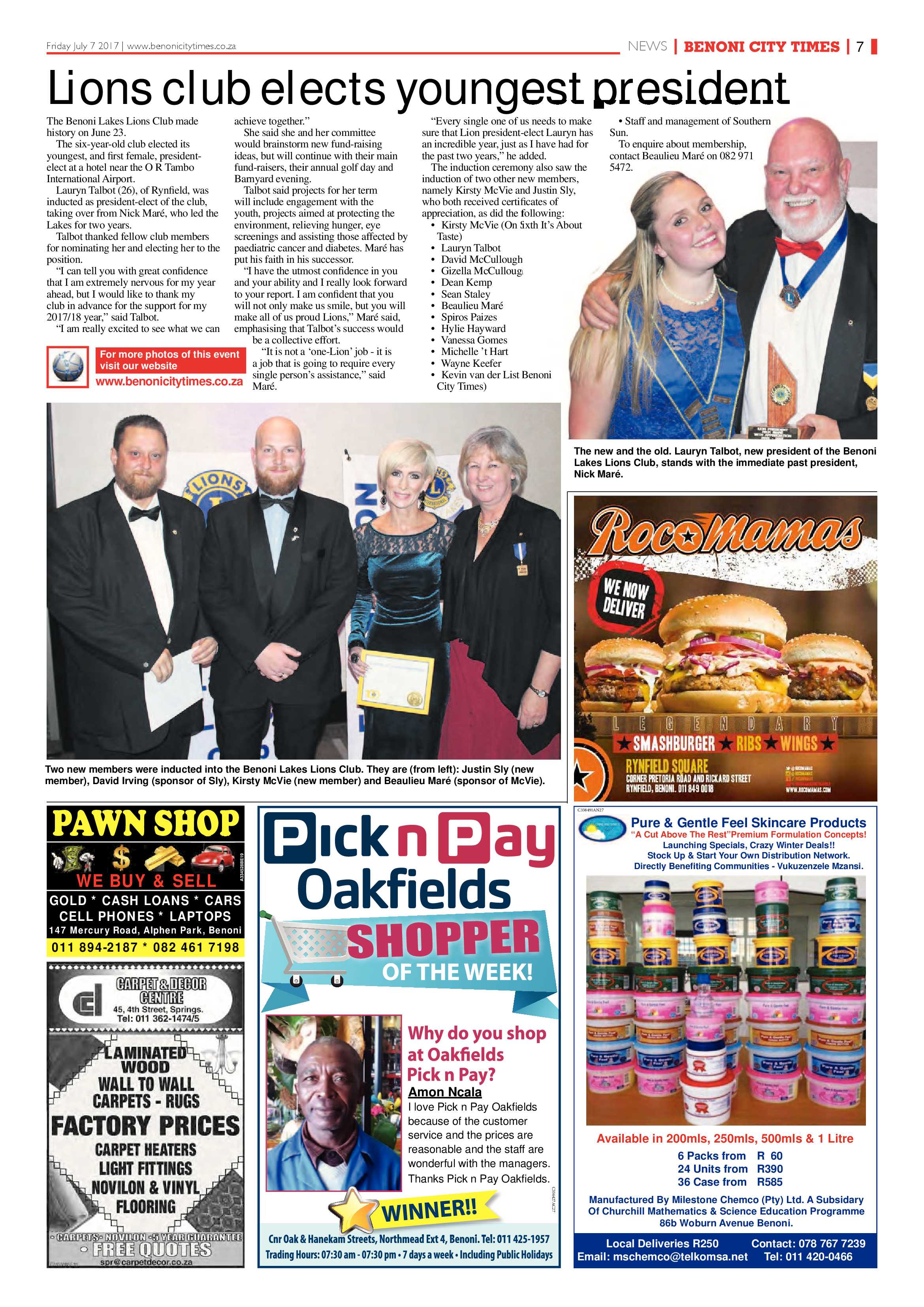 Benoni City Times 06 July 2017 page 7