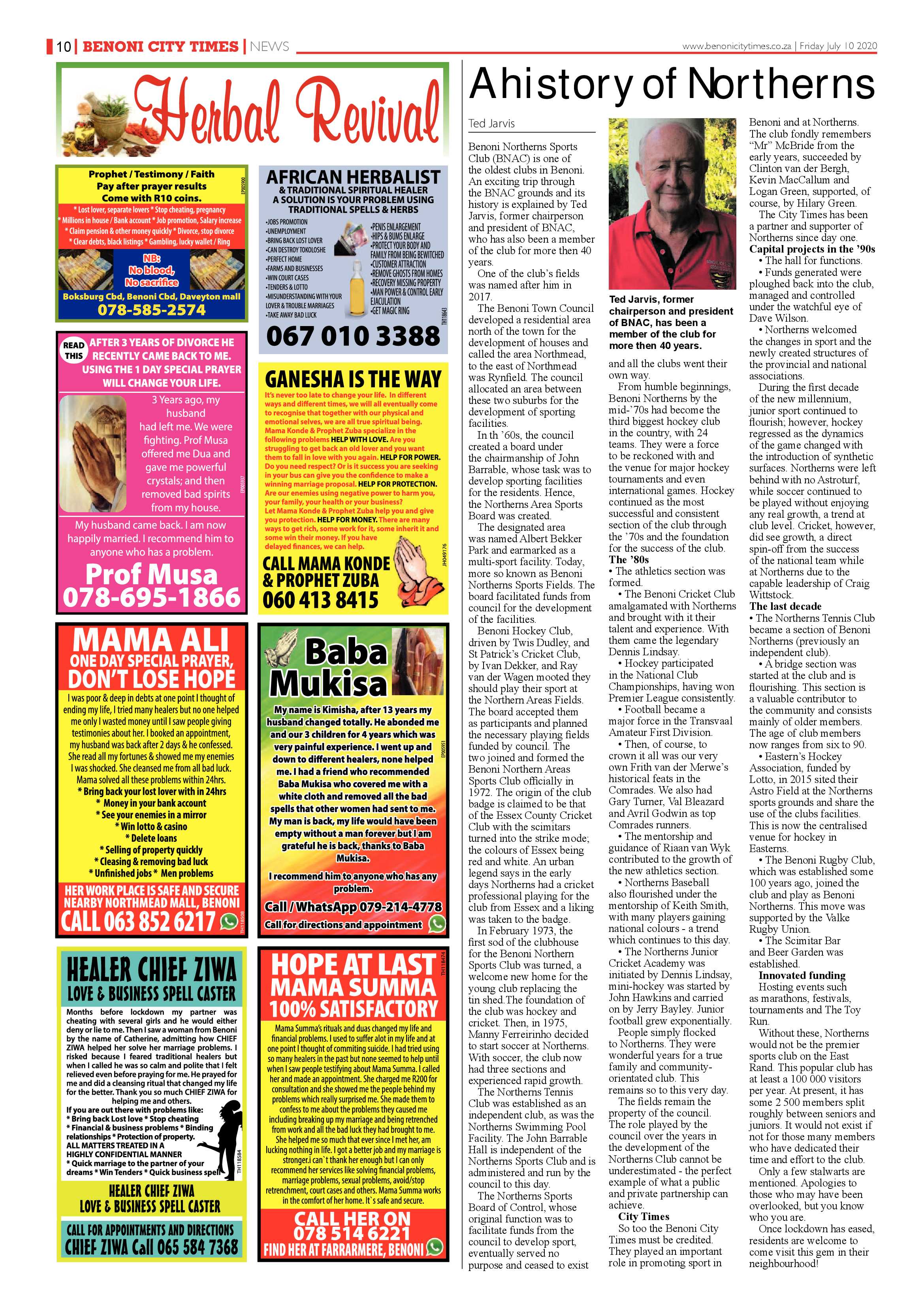 Benoni City Times 09 July 2020 page 10