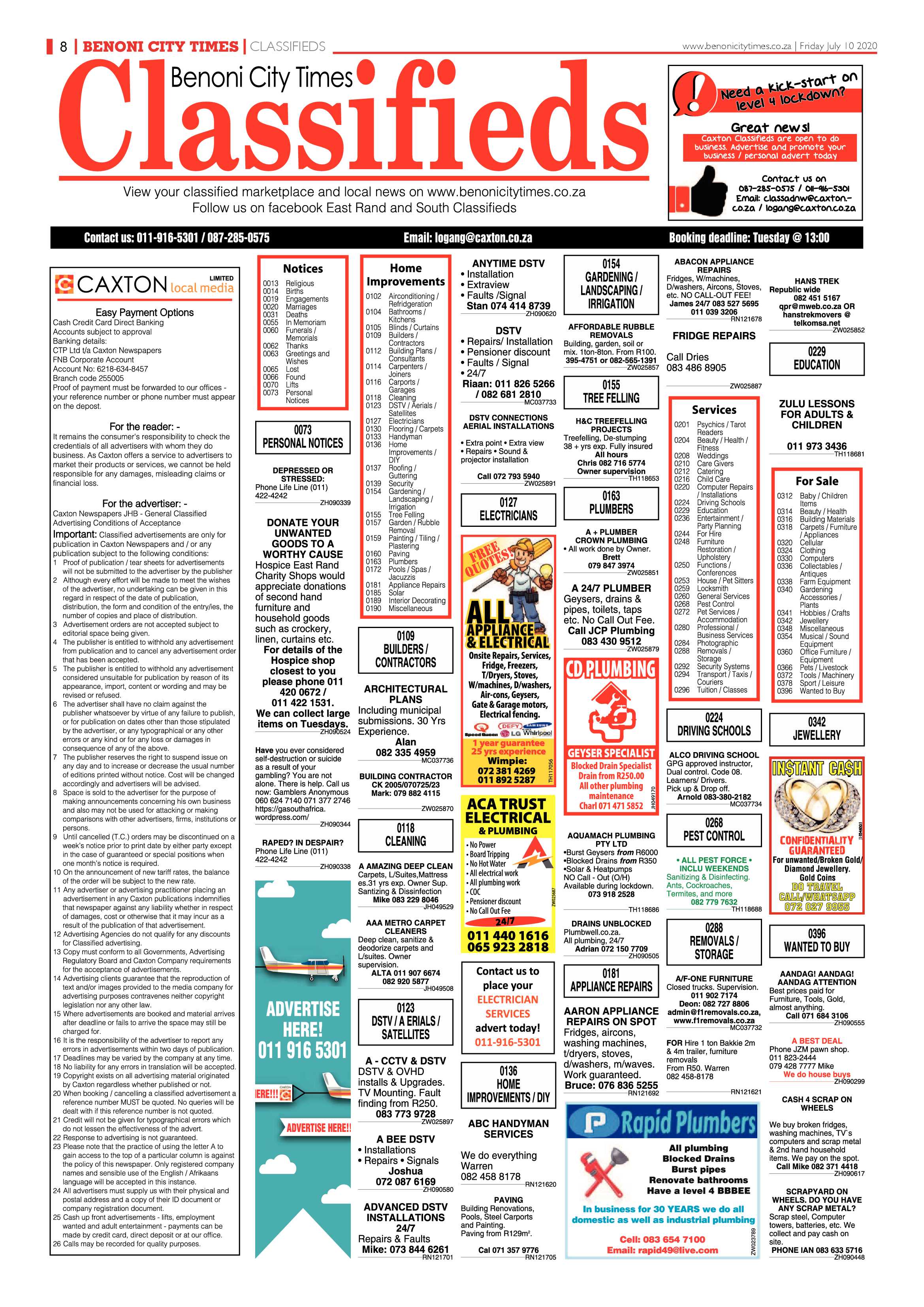 Benoni City Times 09 July 2020 page 8