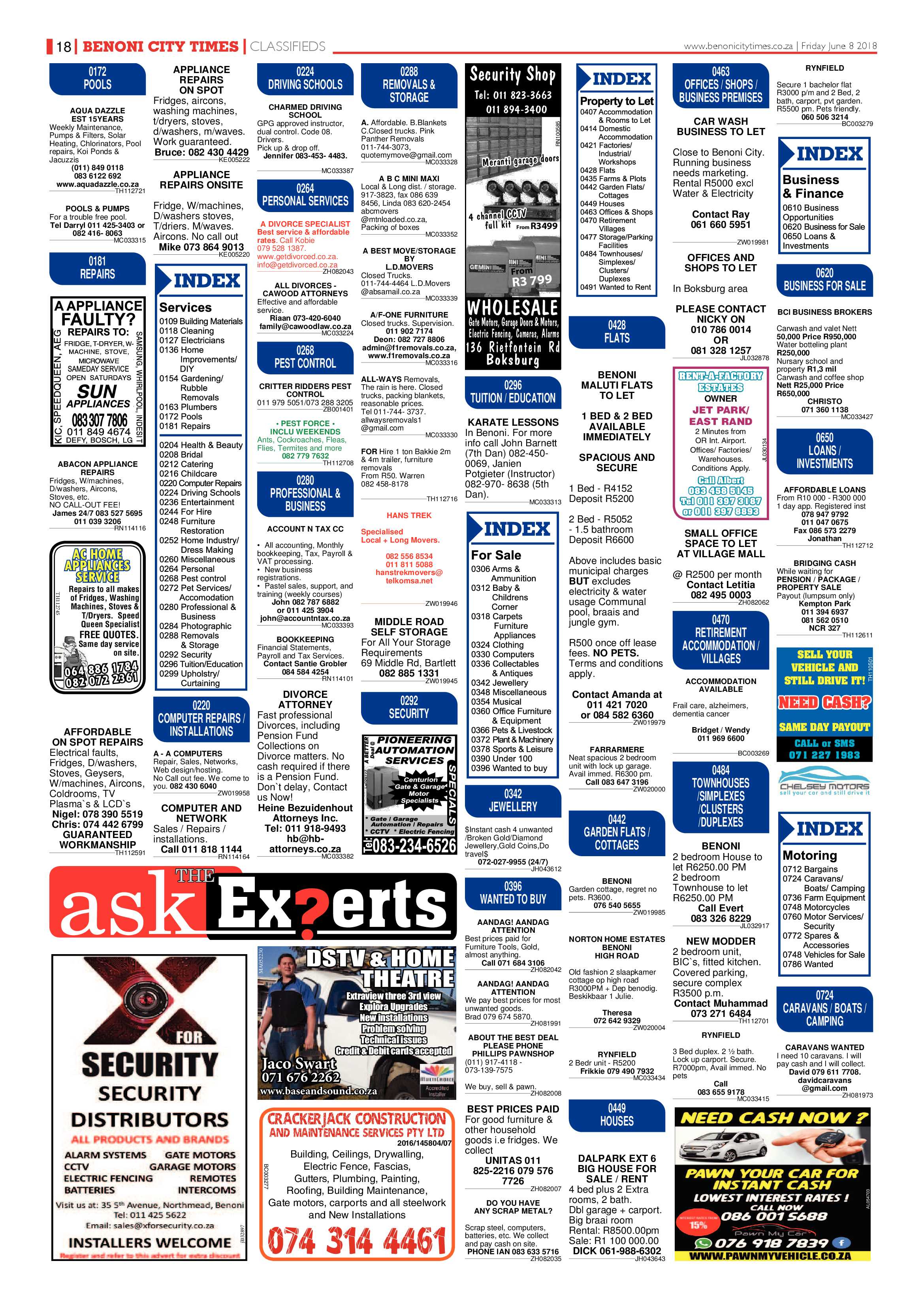 Benoni City Times 07 June 2018 page 18