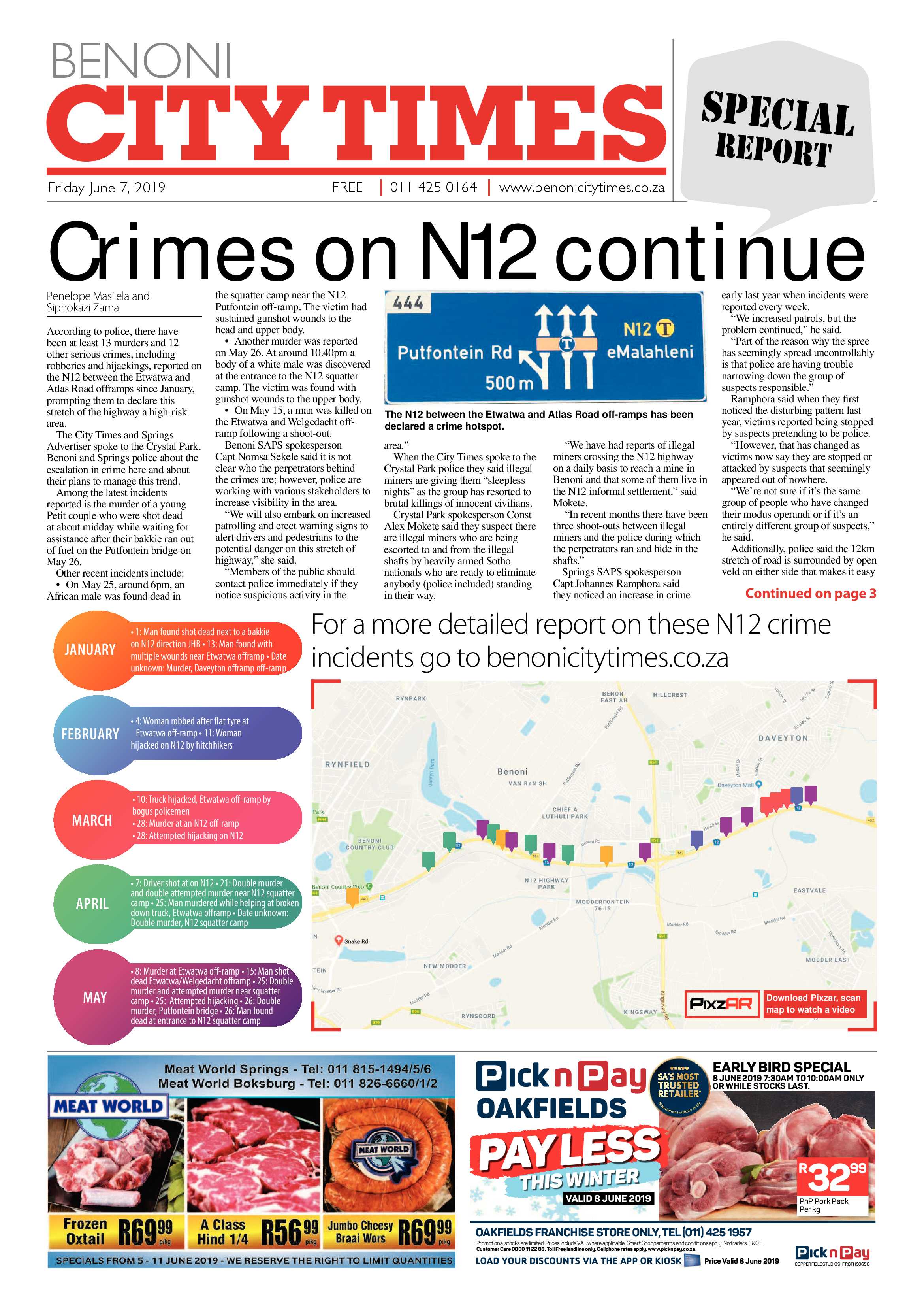 Benoni City Times 06 June 2019 page 1