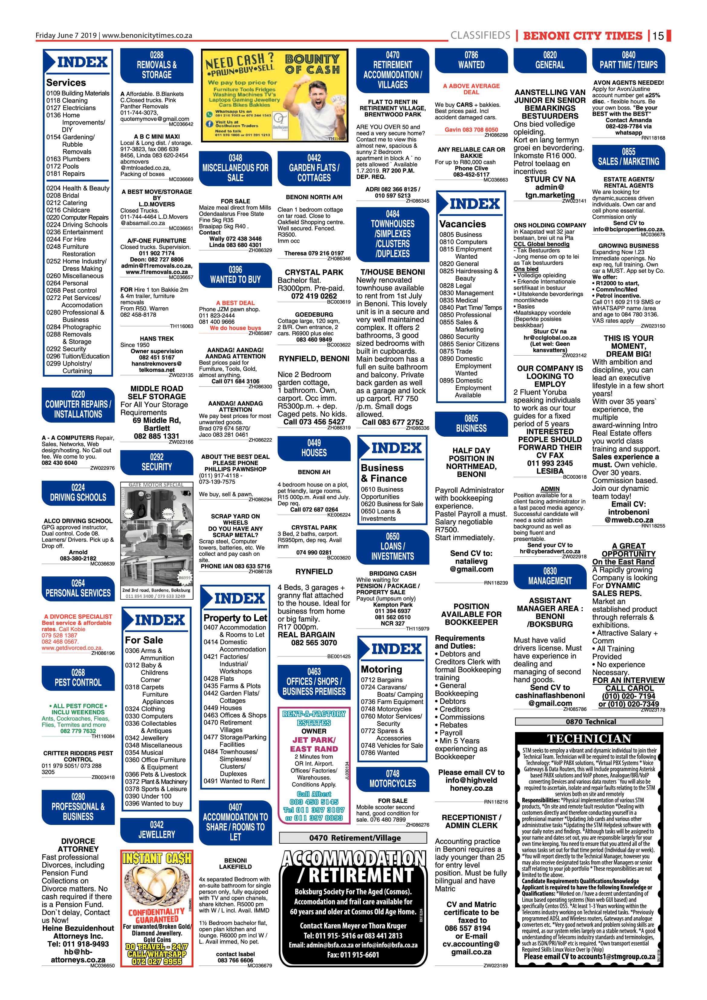 Benoni City Times 06 June 2019 page 15