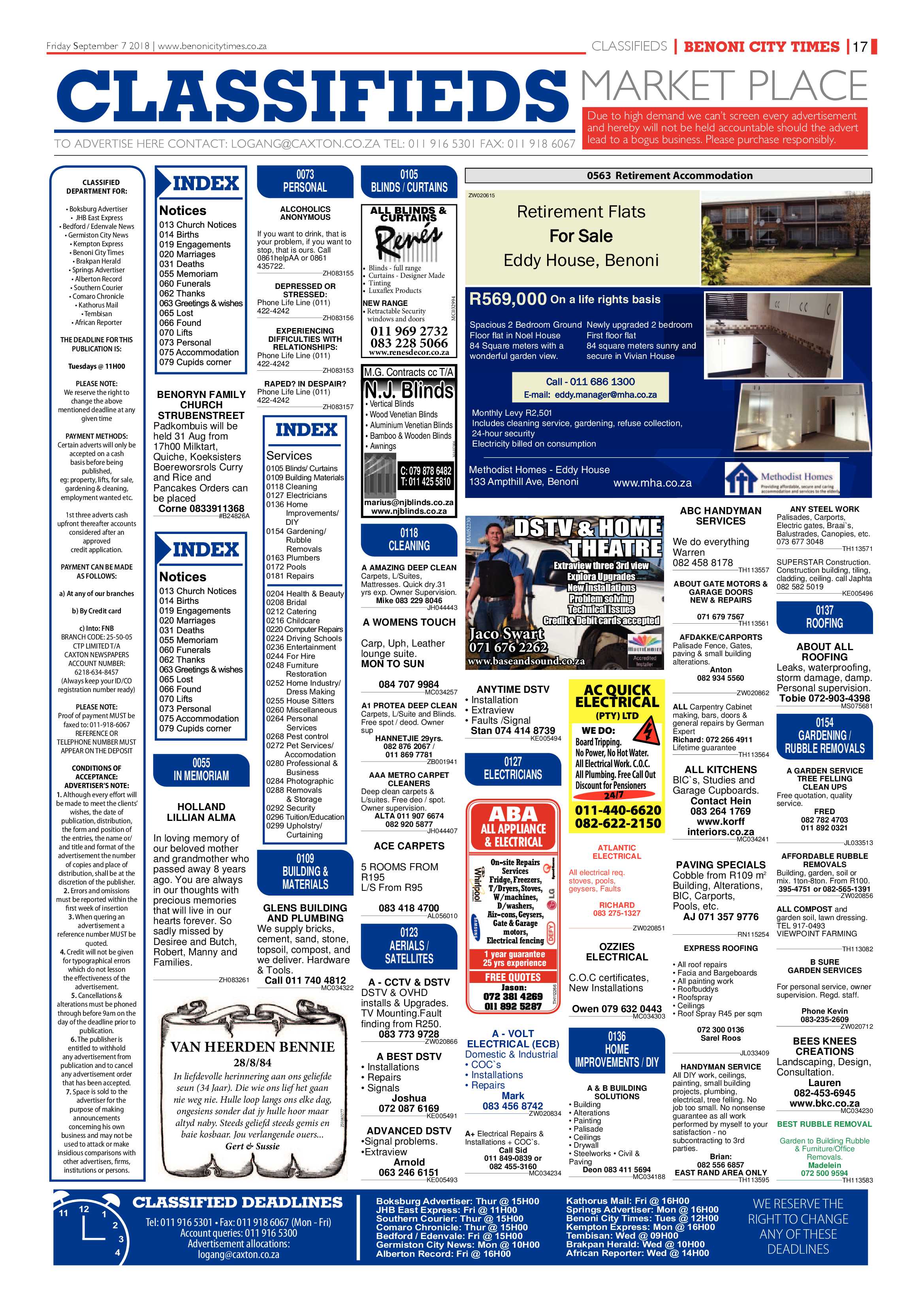 Benoni City Times 06 September 2018 page 17