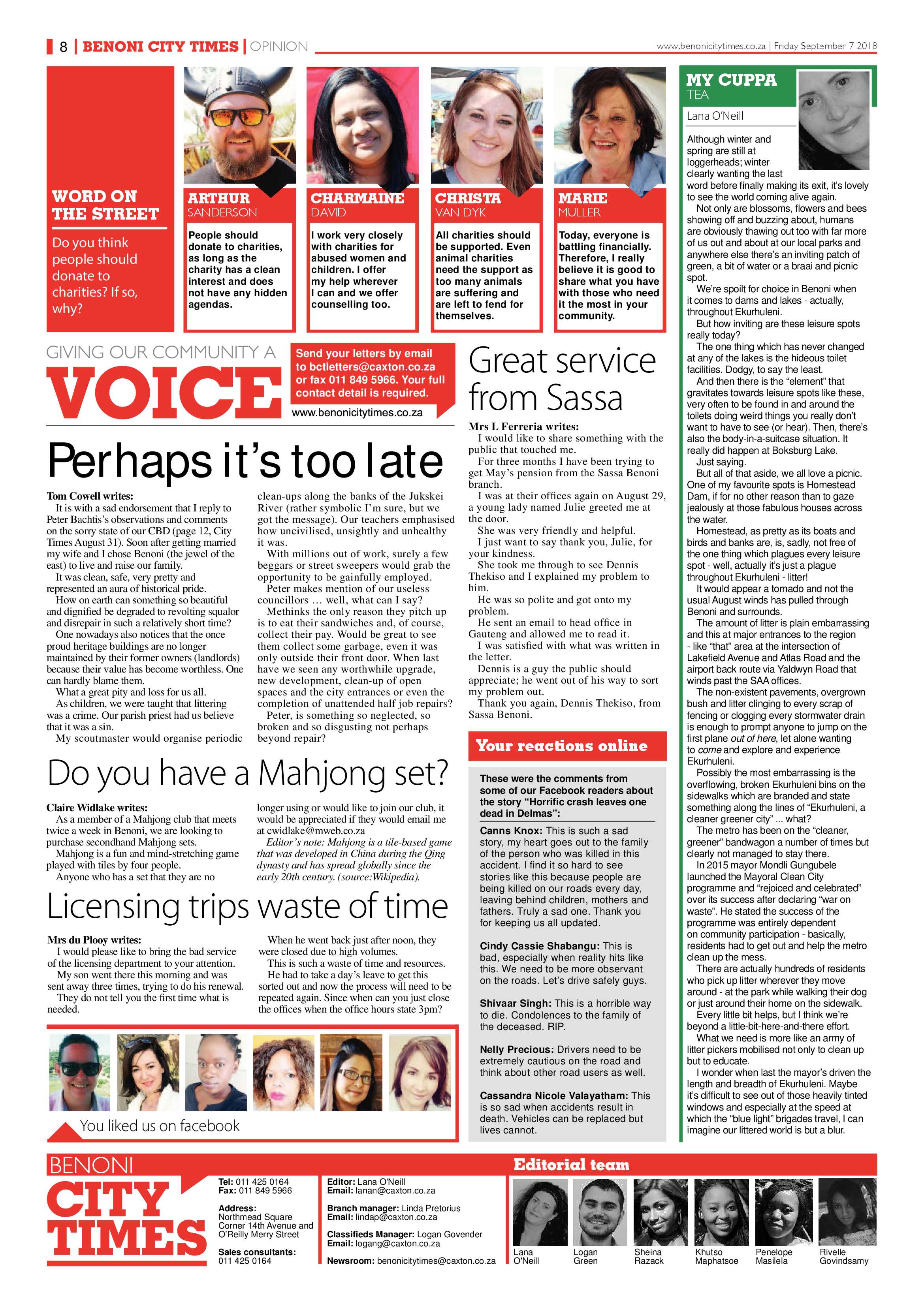 Benoni City Times 06 September 2018 page 8