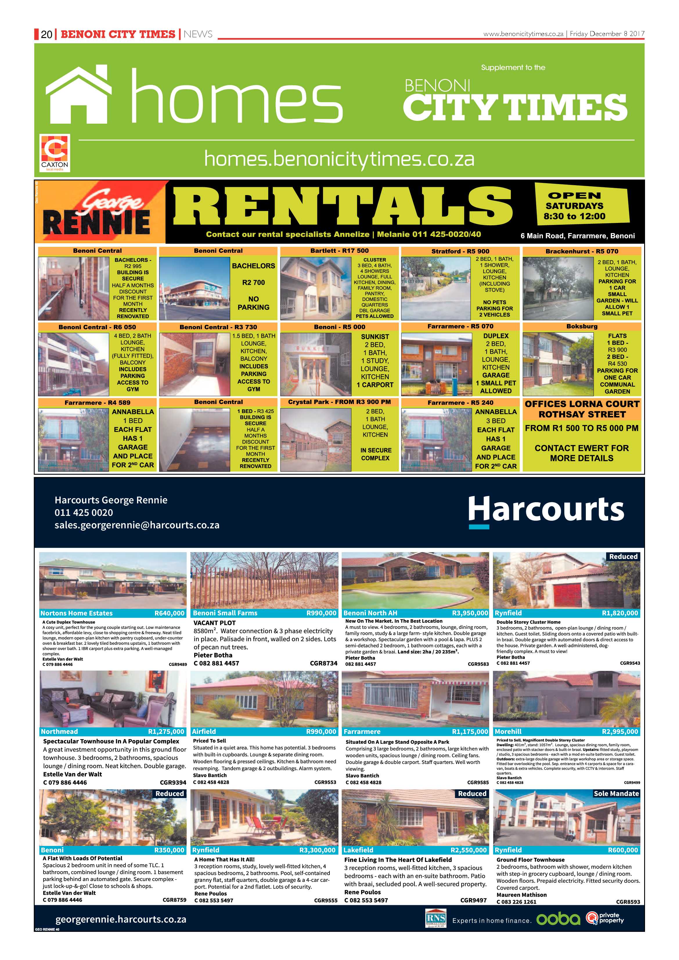 Benoni City Times 07 December 2017 page 20