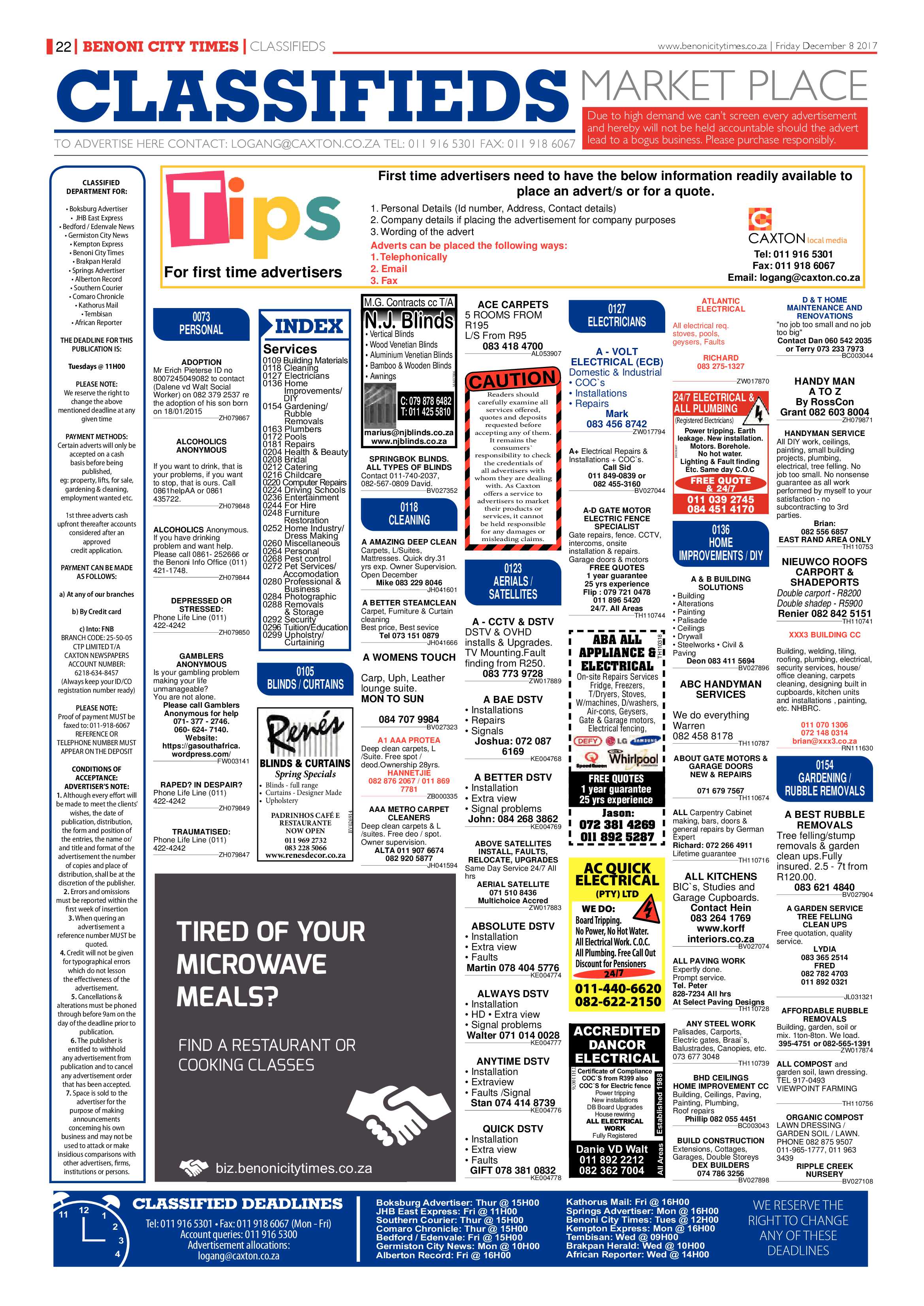Benoni City Times 07 December 2017 page 22