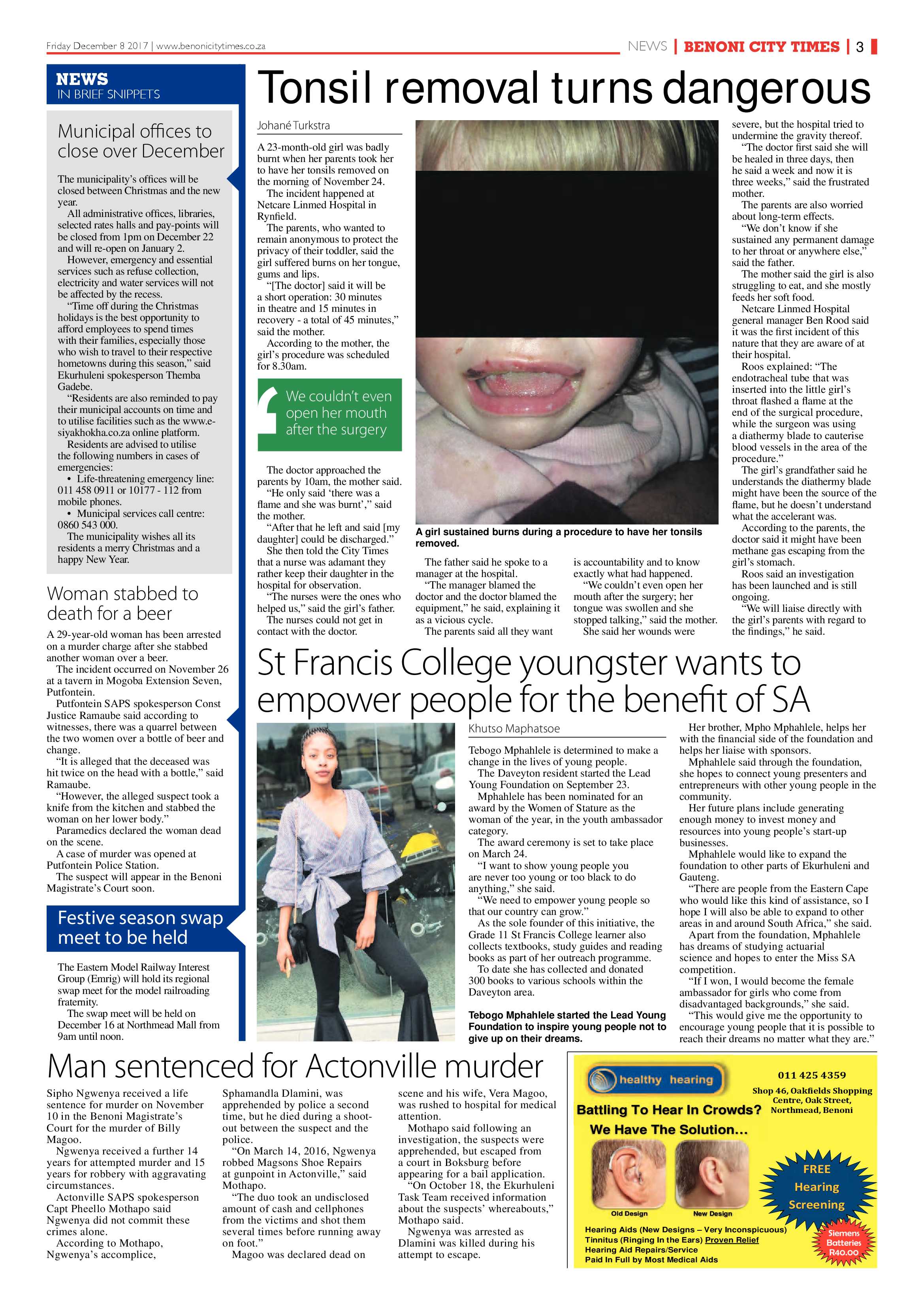 Benoni City Times 07 December 2017 page 3