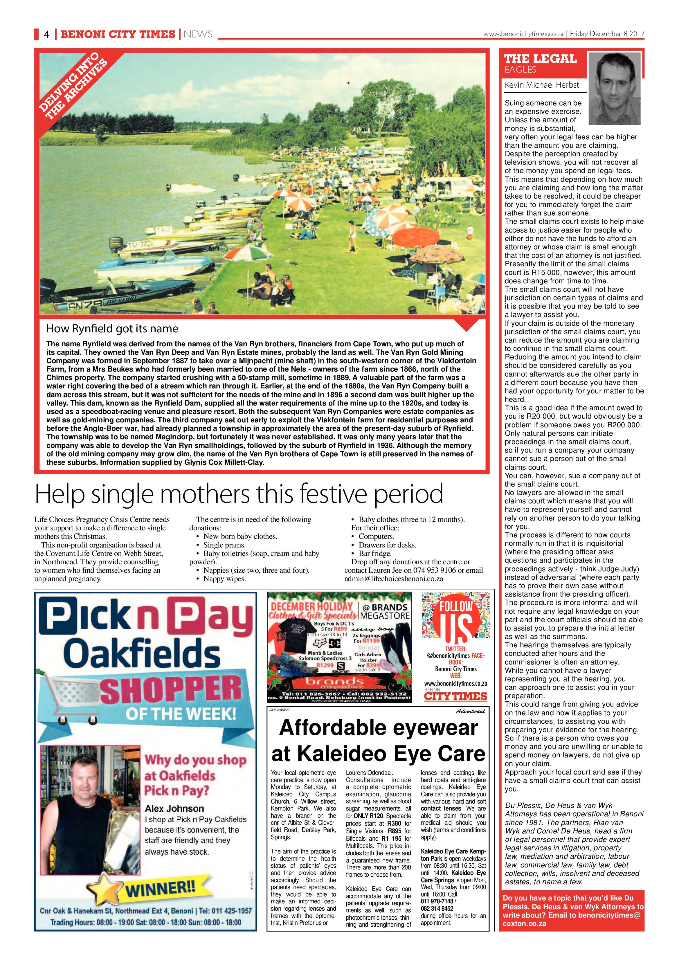 Benoni City Times 07 December 2017 page 4