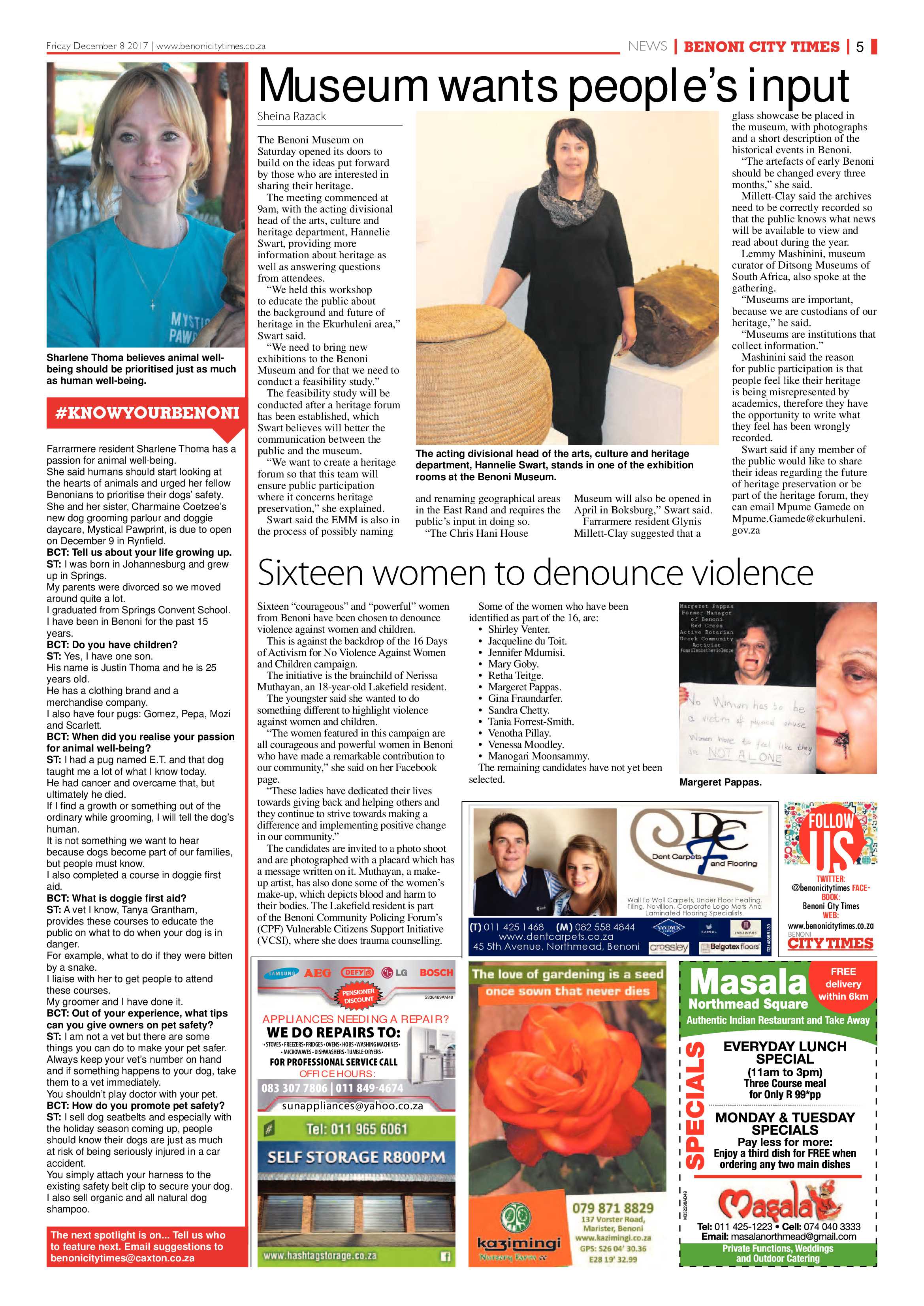 Benoni City Times 07 December 2017 page 5