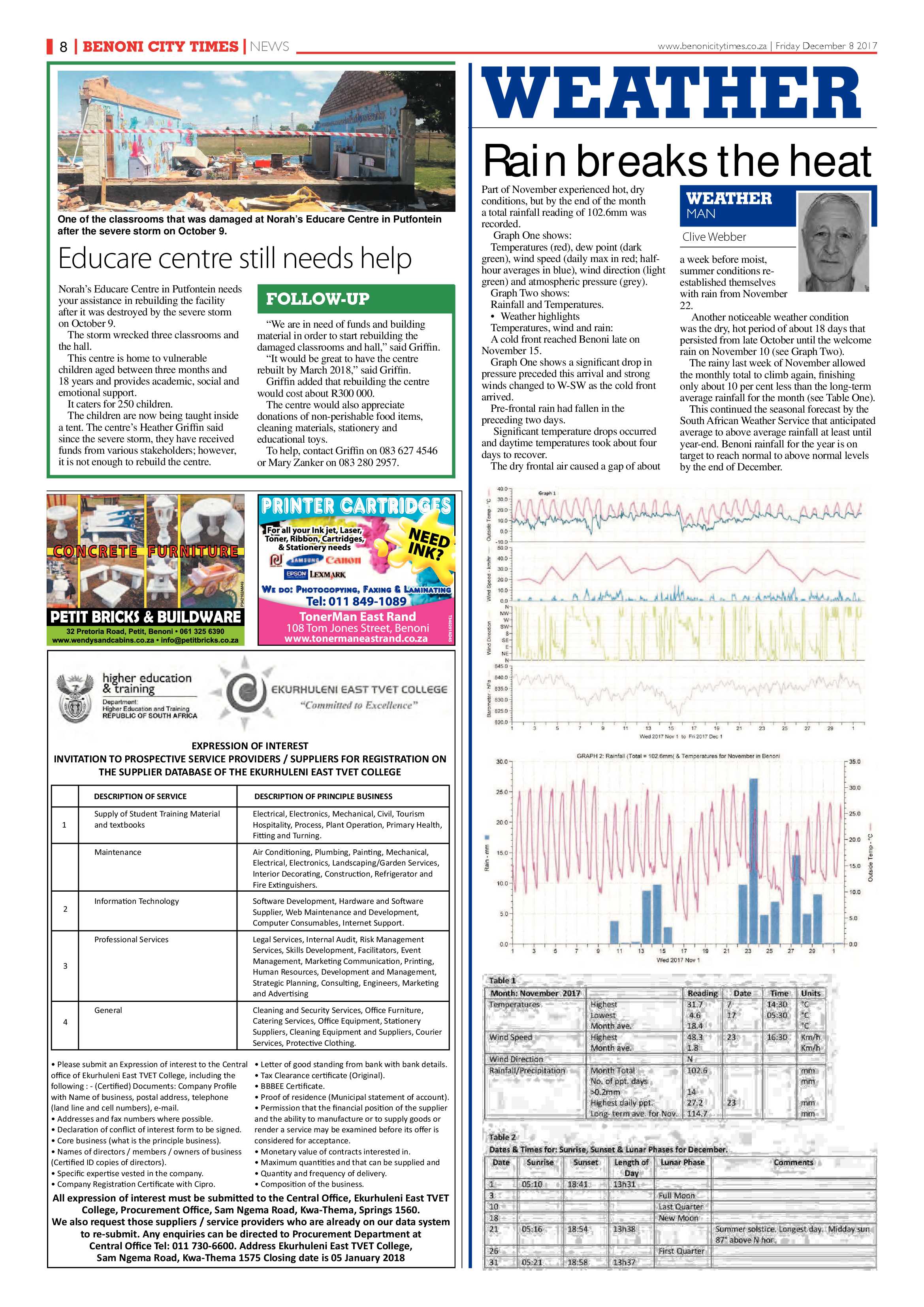 Benoni City Times 07 December 2017 page 8