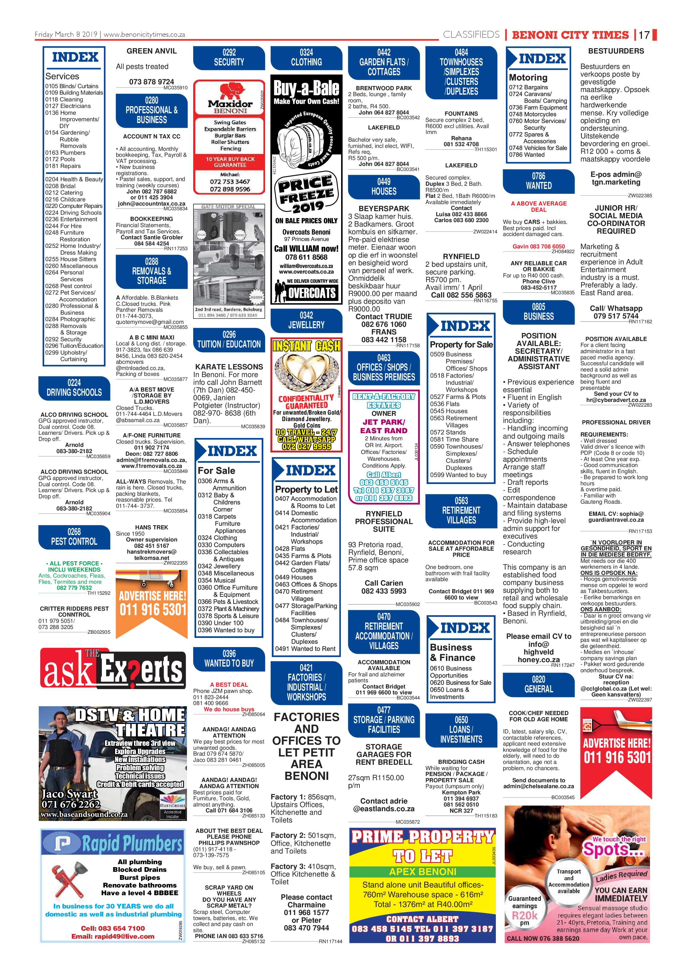 Benoni City Times 07 March 2019 page 17