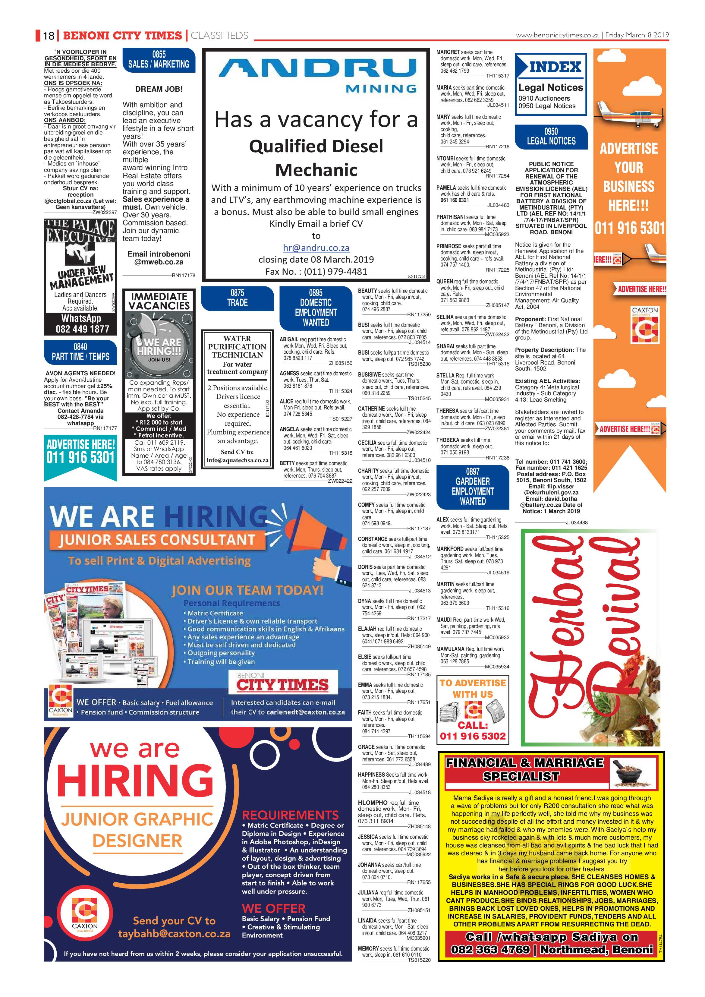 Benoni City Times 07 March 2019 page 18
