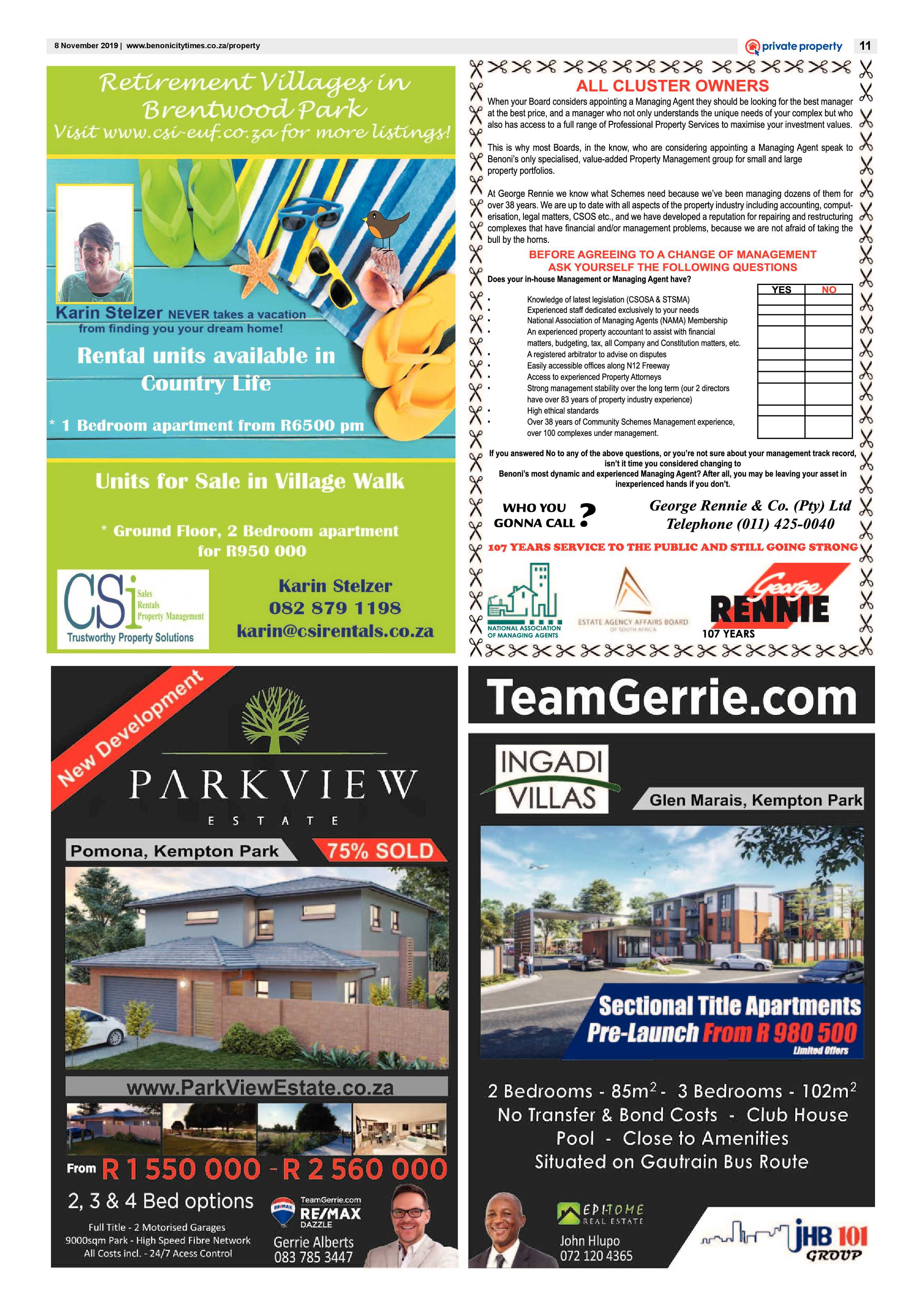 Benoni City Times 07 November 2019 page 11