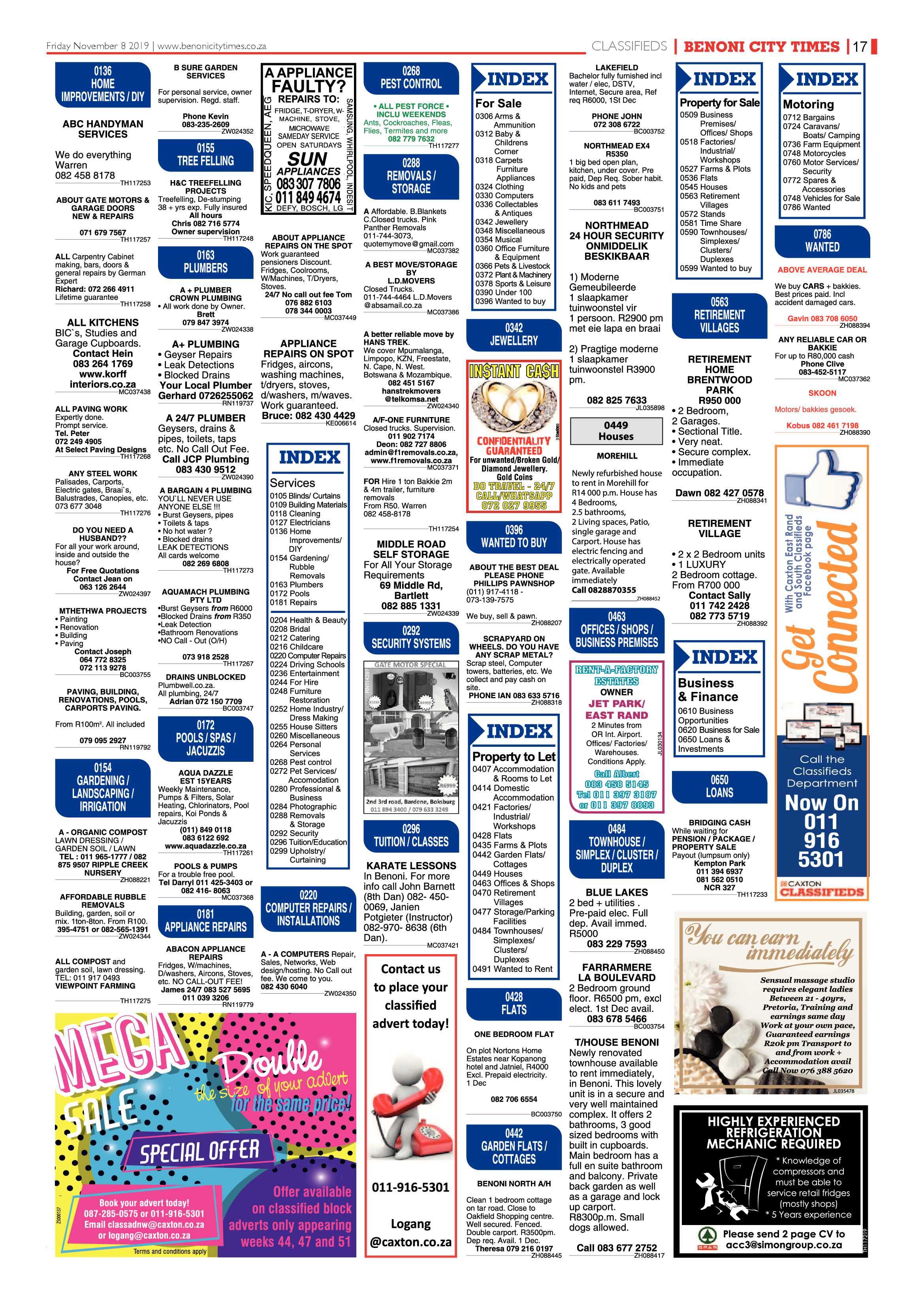 Benoni City Times 07 November 2019 page 17