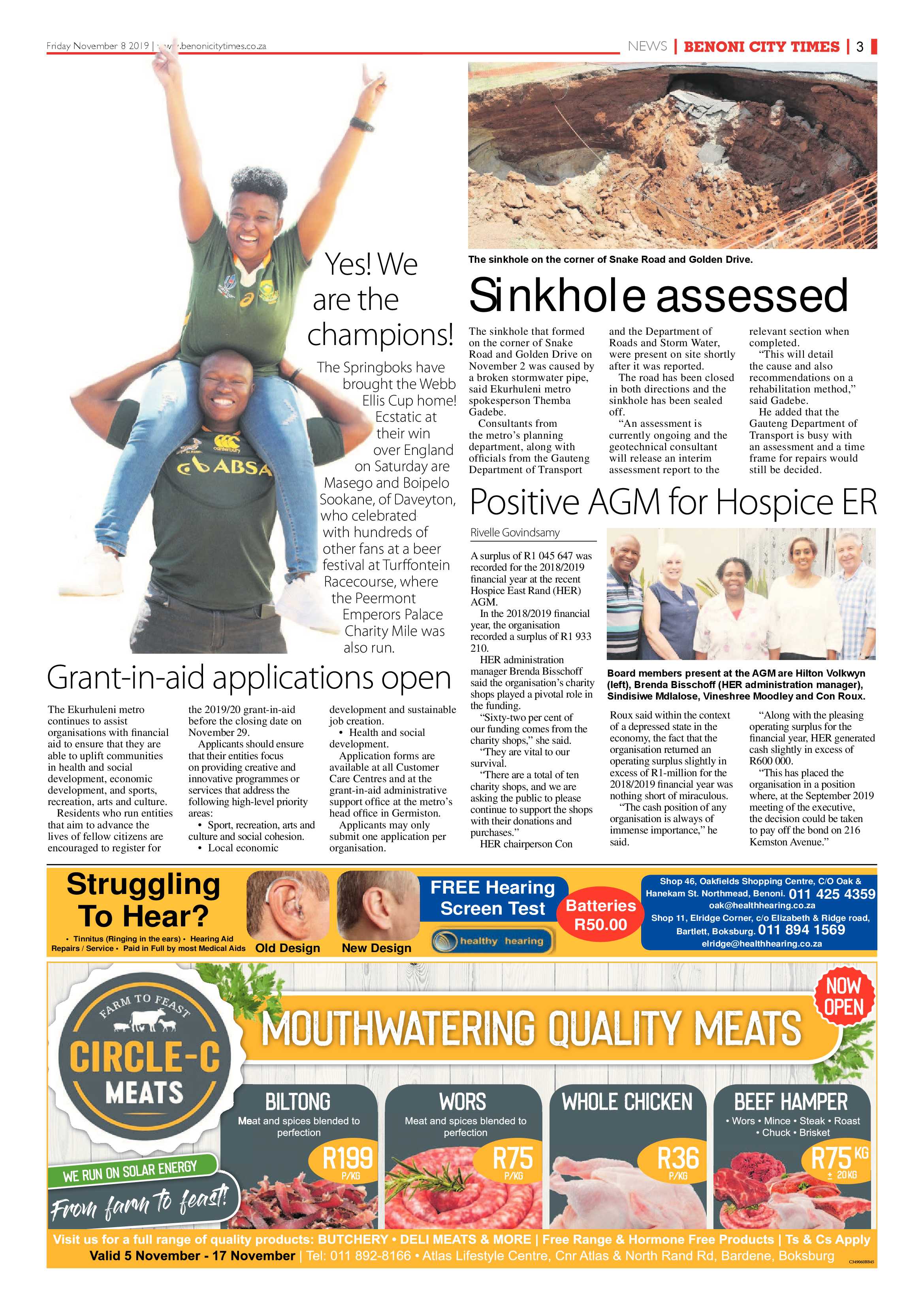 Benoni City Times 07 November 2019 page 3