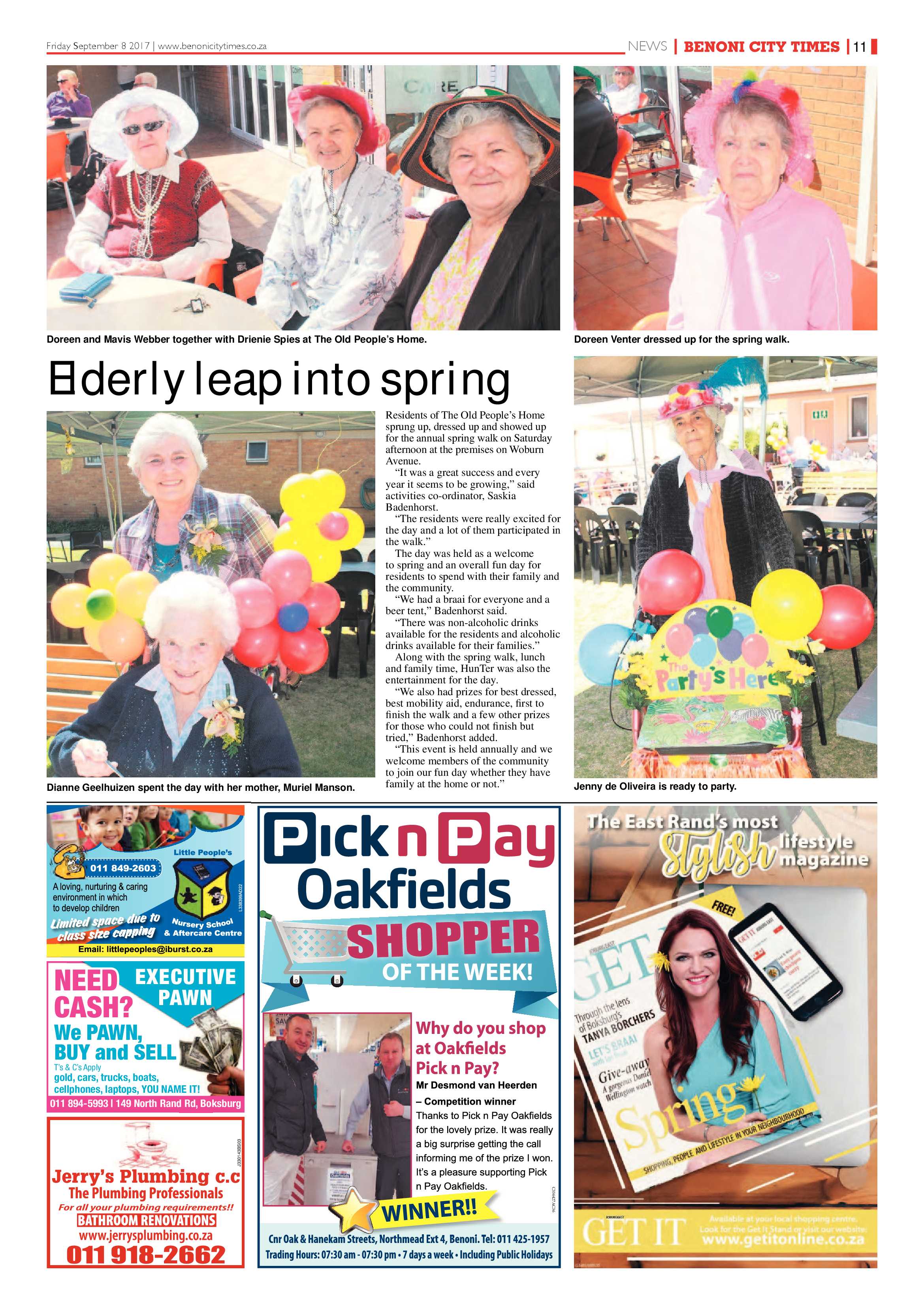 Benoni City Times 07 September 2017 page 11