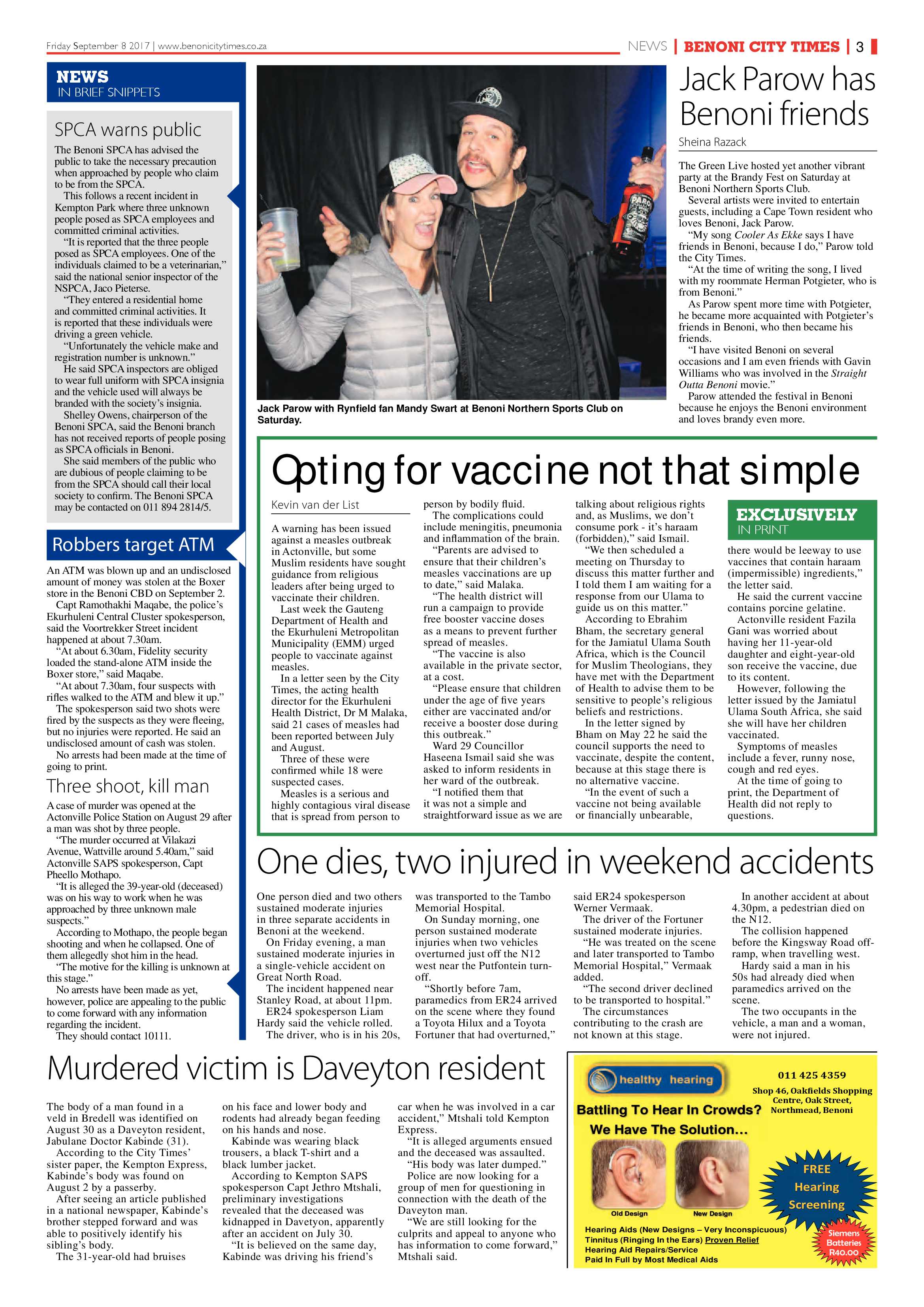 Benoni City Times 07 September 2017 page 3