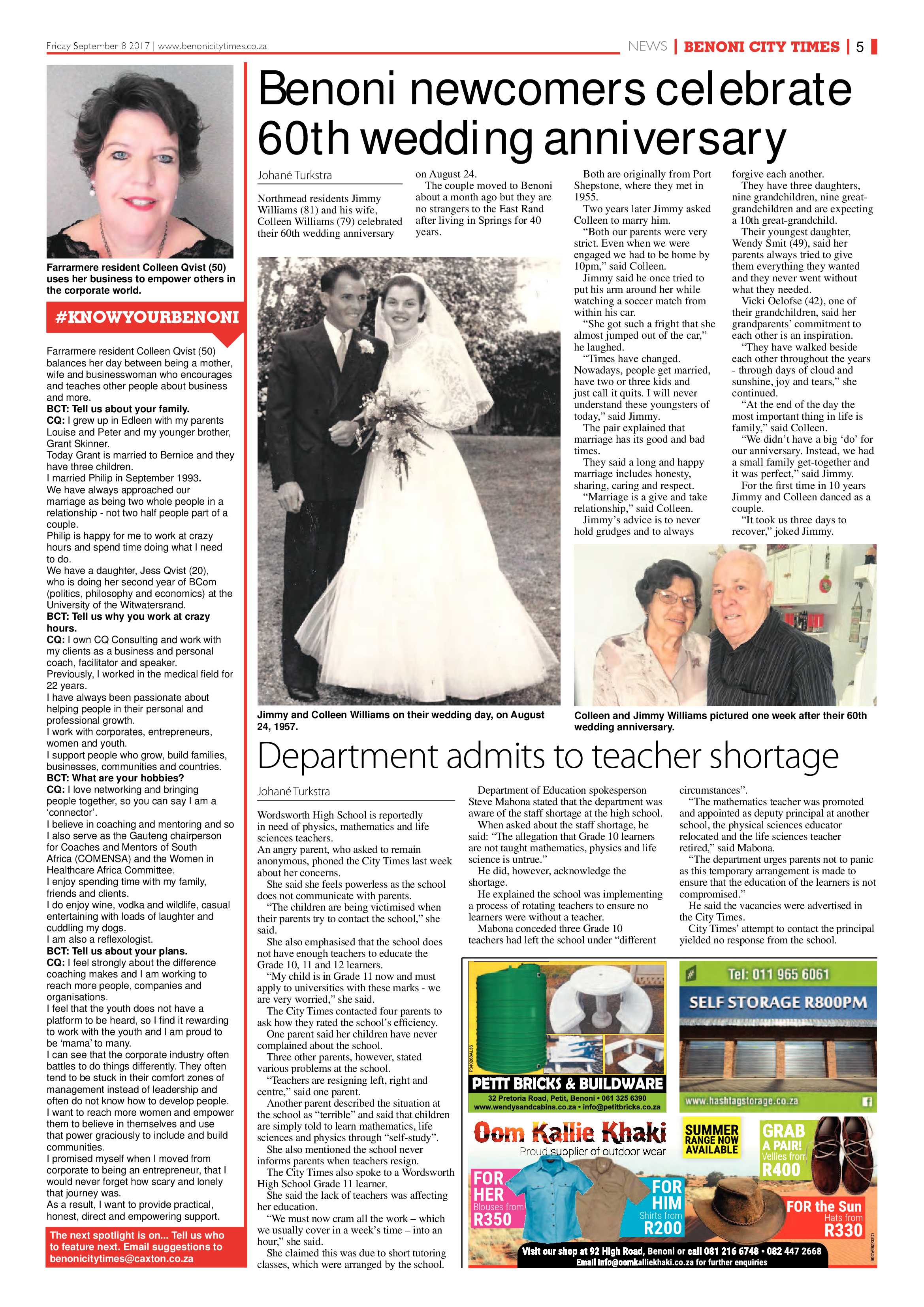 Benoni City Times 07 September 2017 page 5