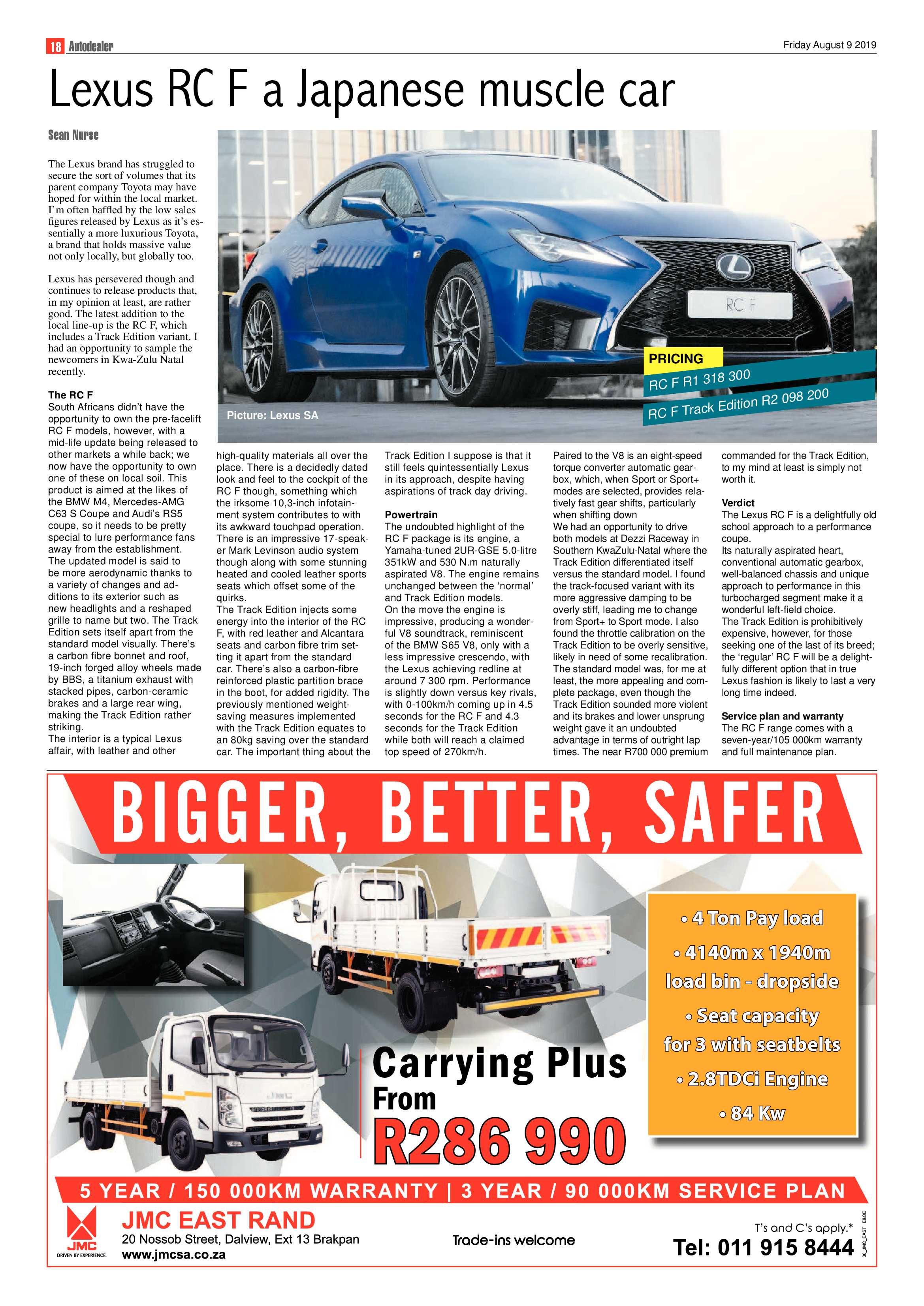 Benoni City Times 08 August 2019 page 18