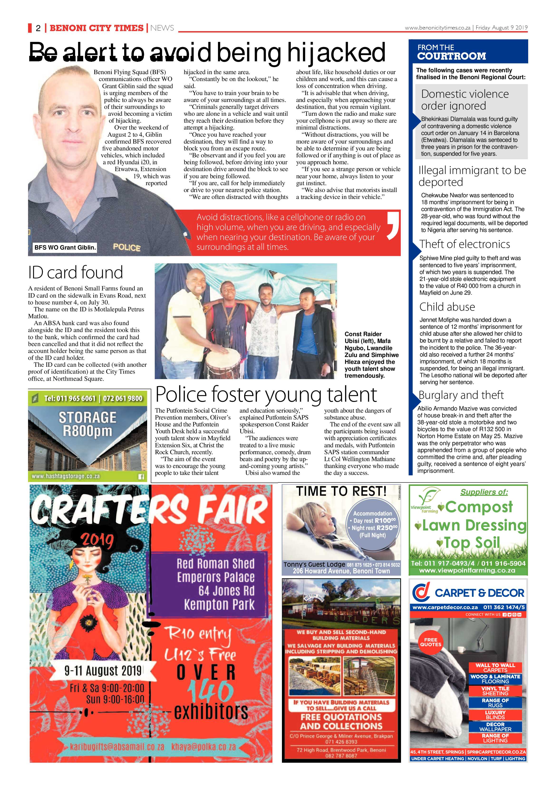 Benoni City Times 08 August 2019 page 2