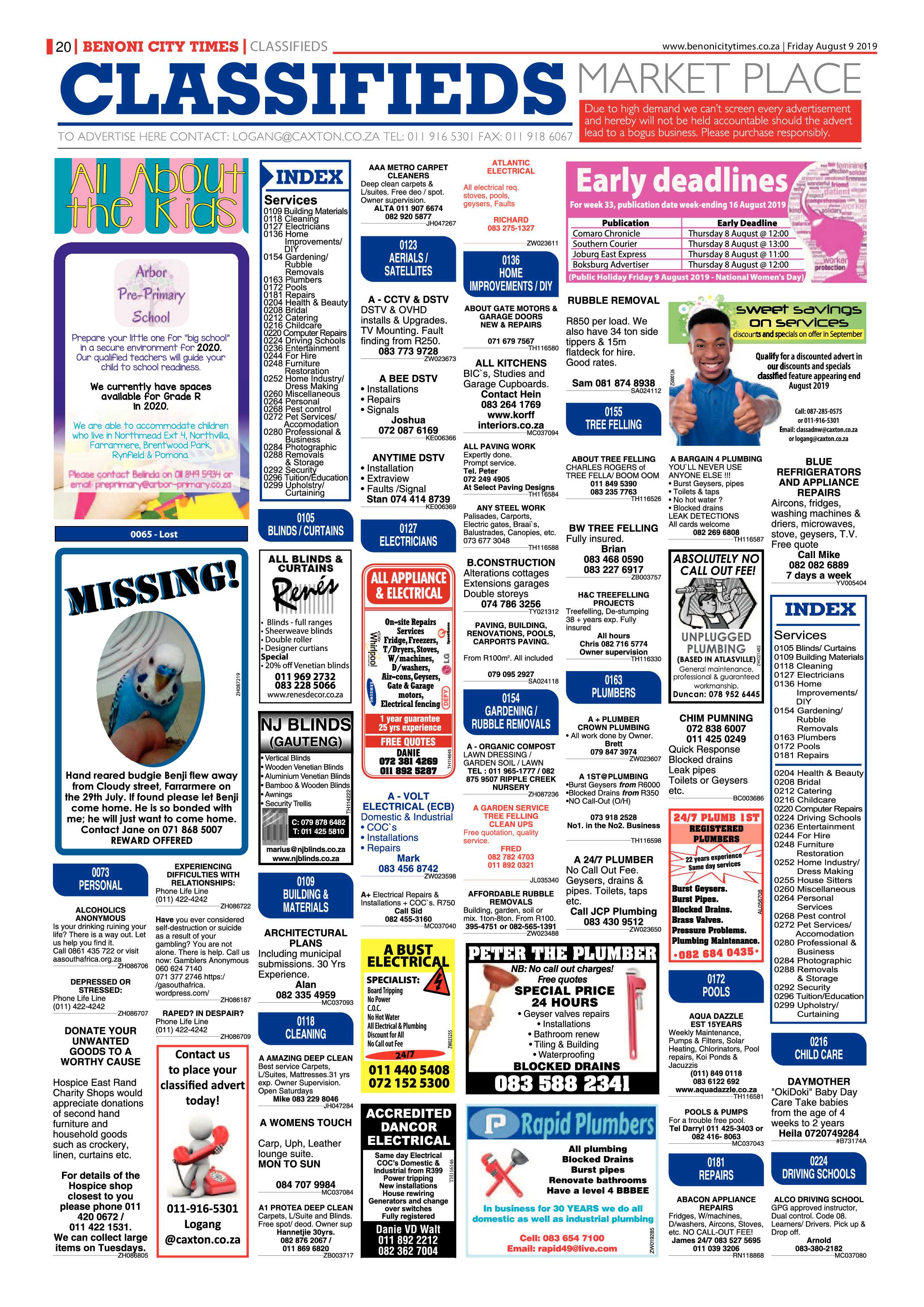 Benoni City Times 08 August 2019 page 20