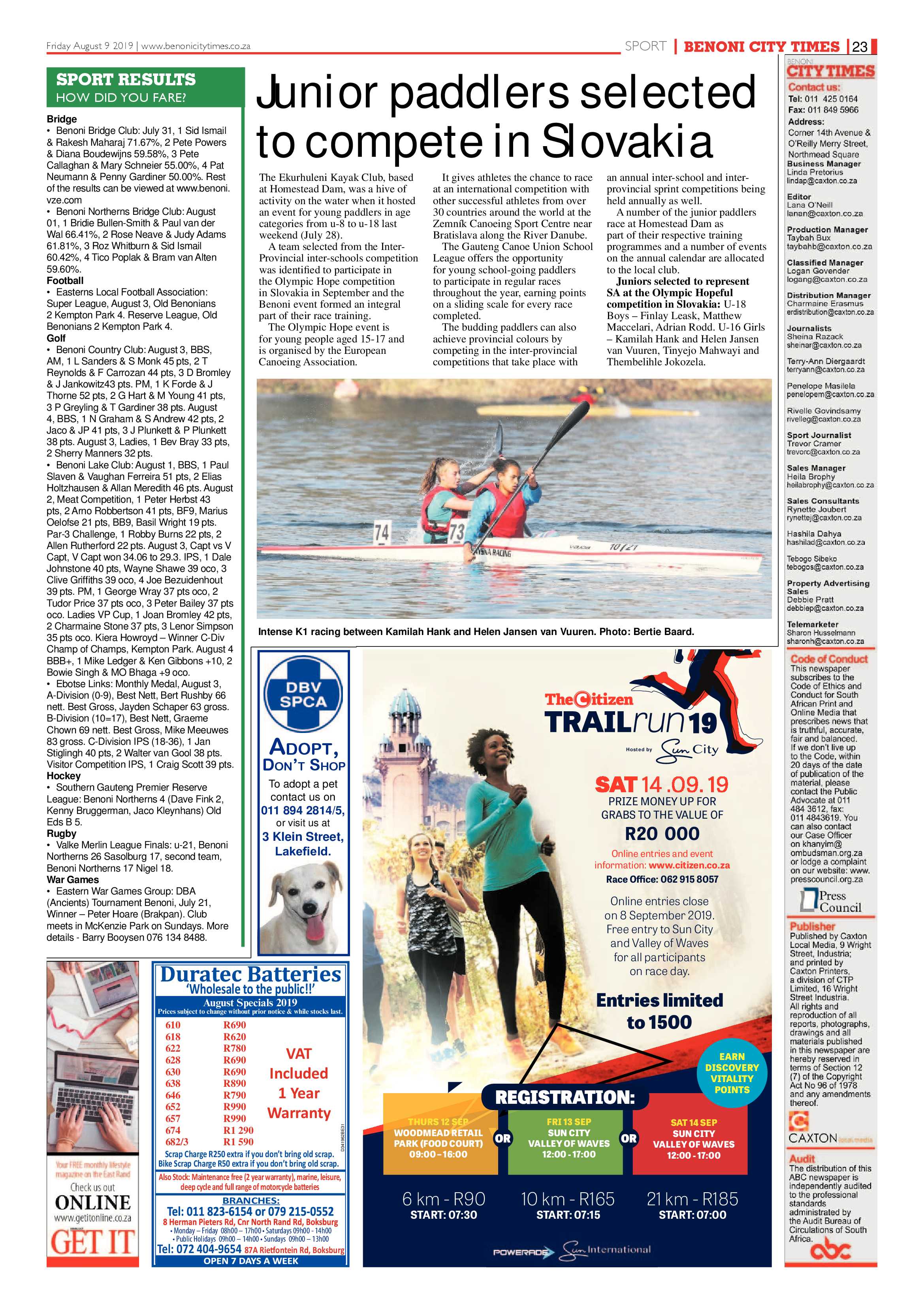 Benoni City Times 08 August 2019 page 23