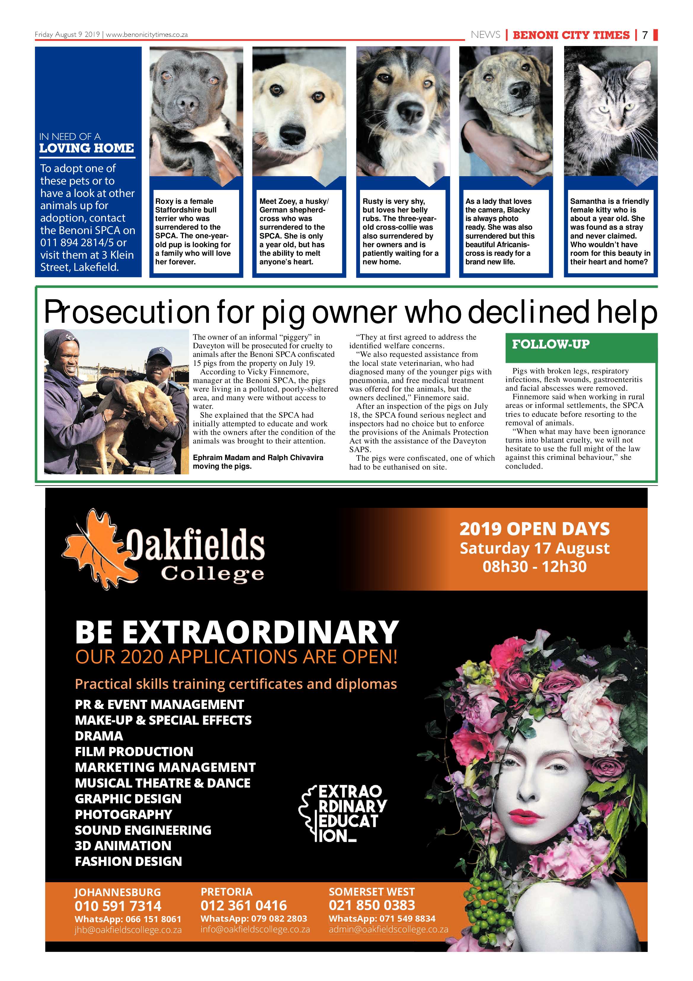 Benoni City Times 08 August 2019 page 7