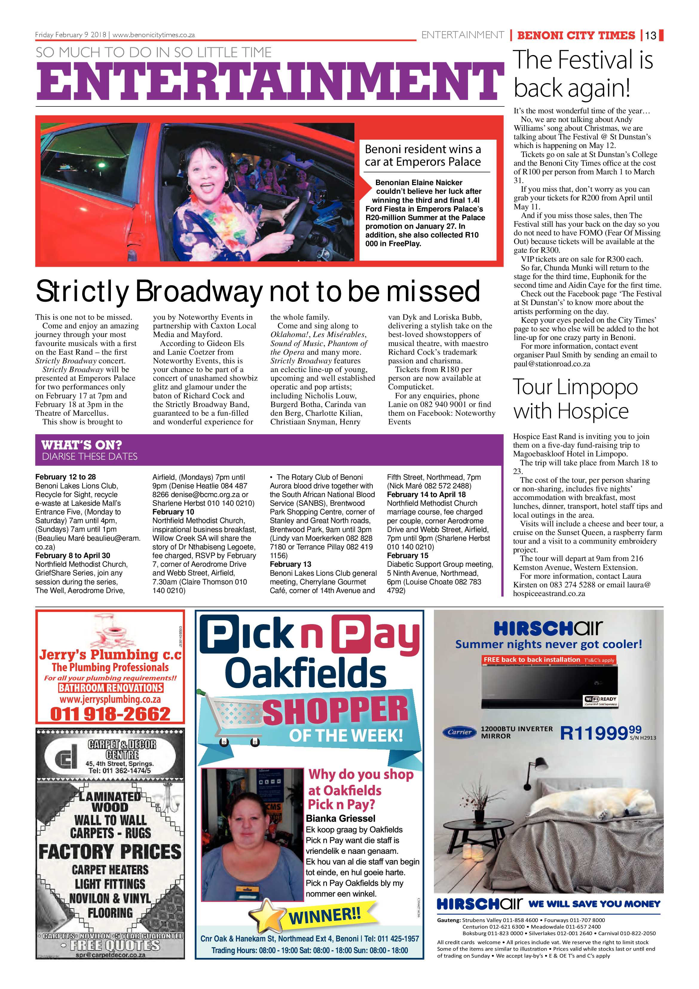 Benoni City Times 08 February 2018 page 13