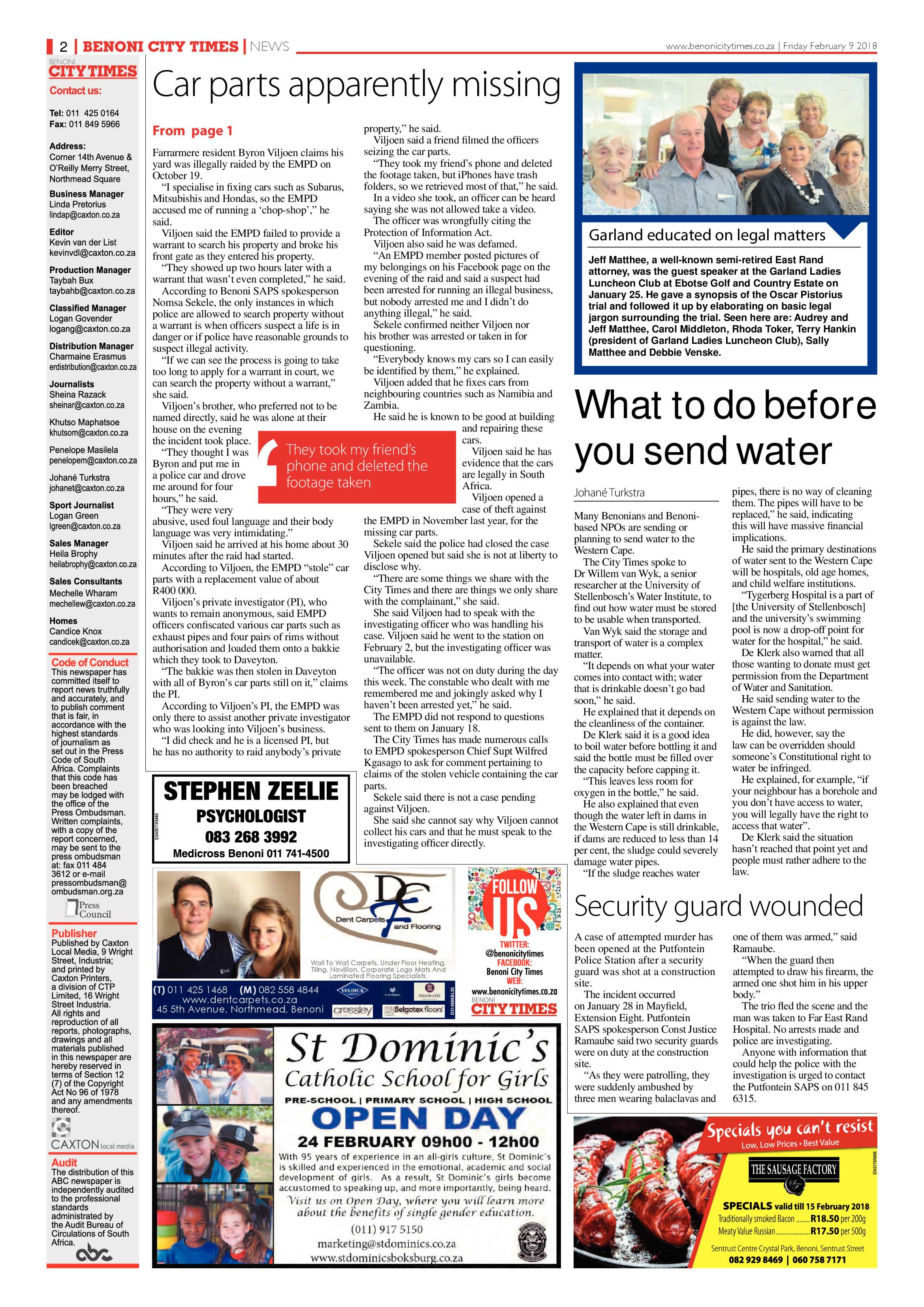 Benoni City Times 08 February 2018 page 2