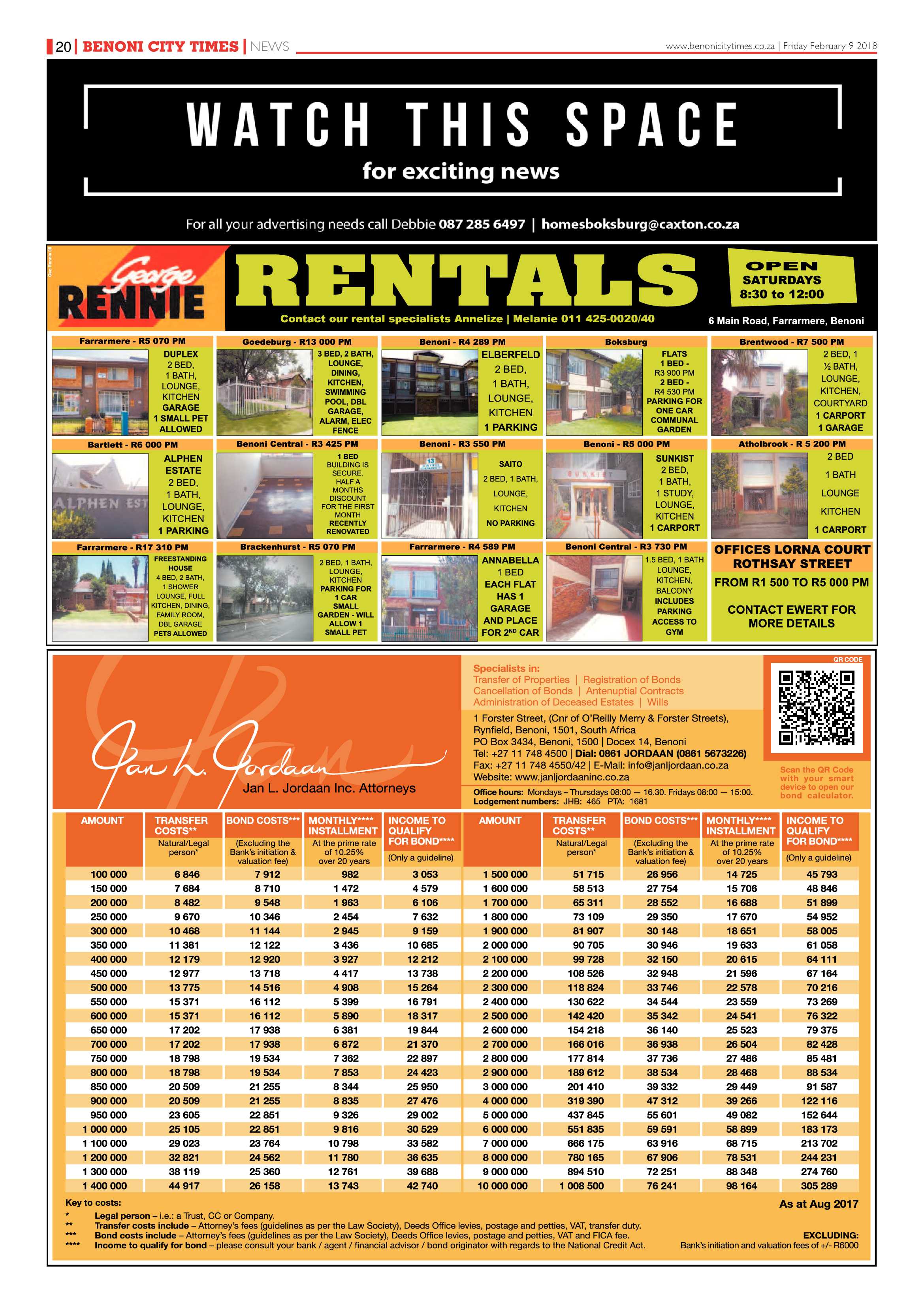 Benoni City Times 08 February 2018 page 20